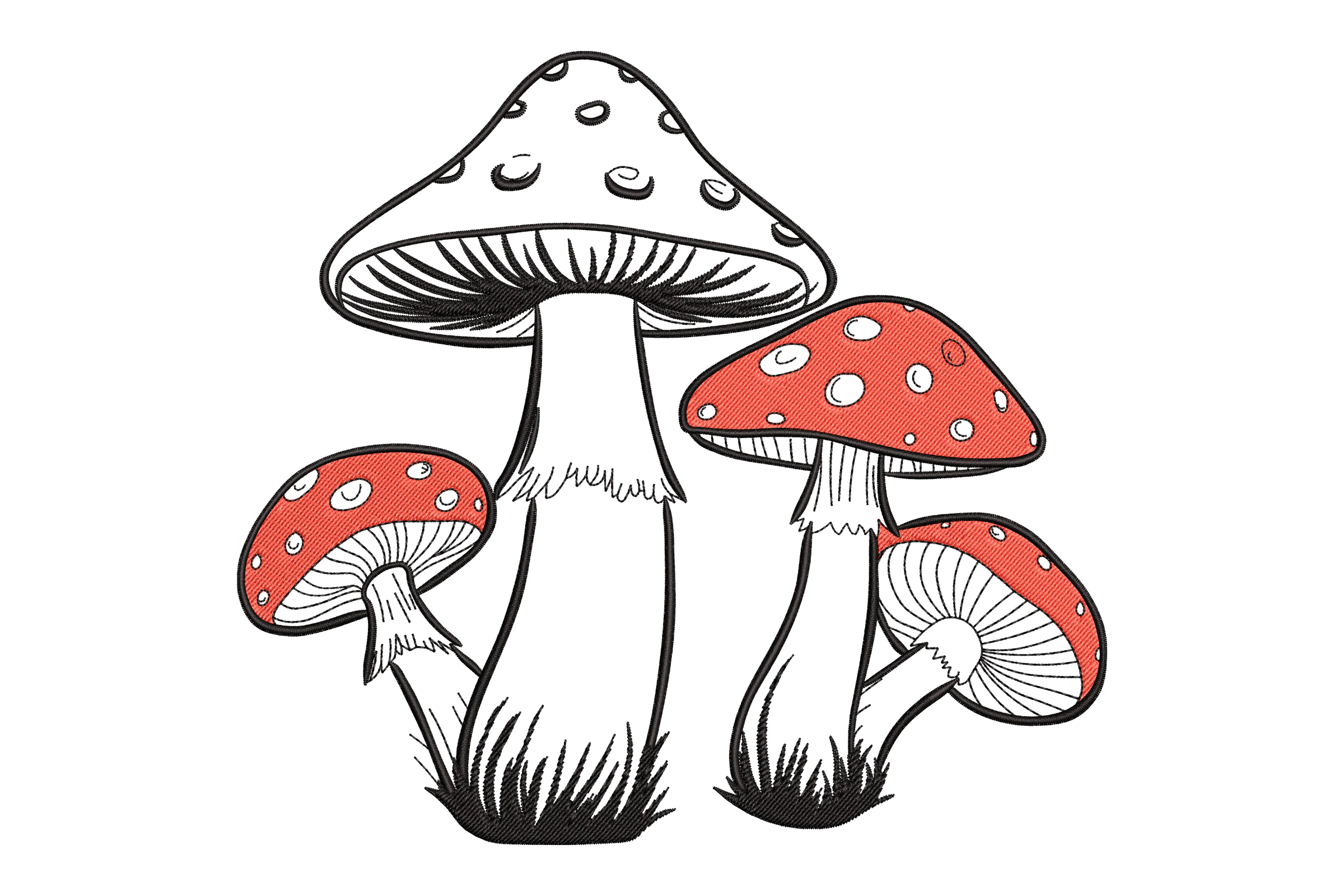 Mushroom Embroidery Design File