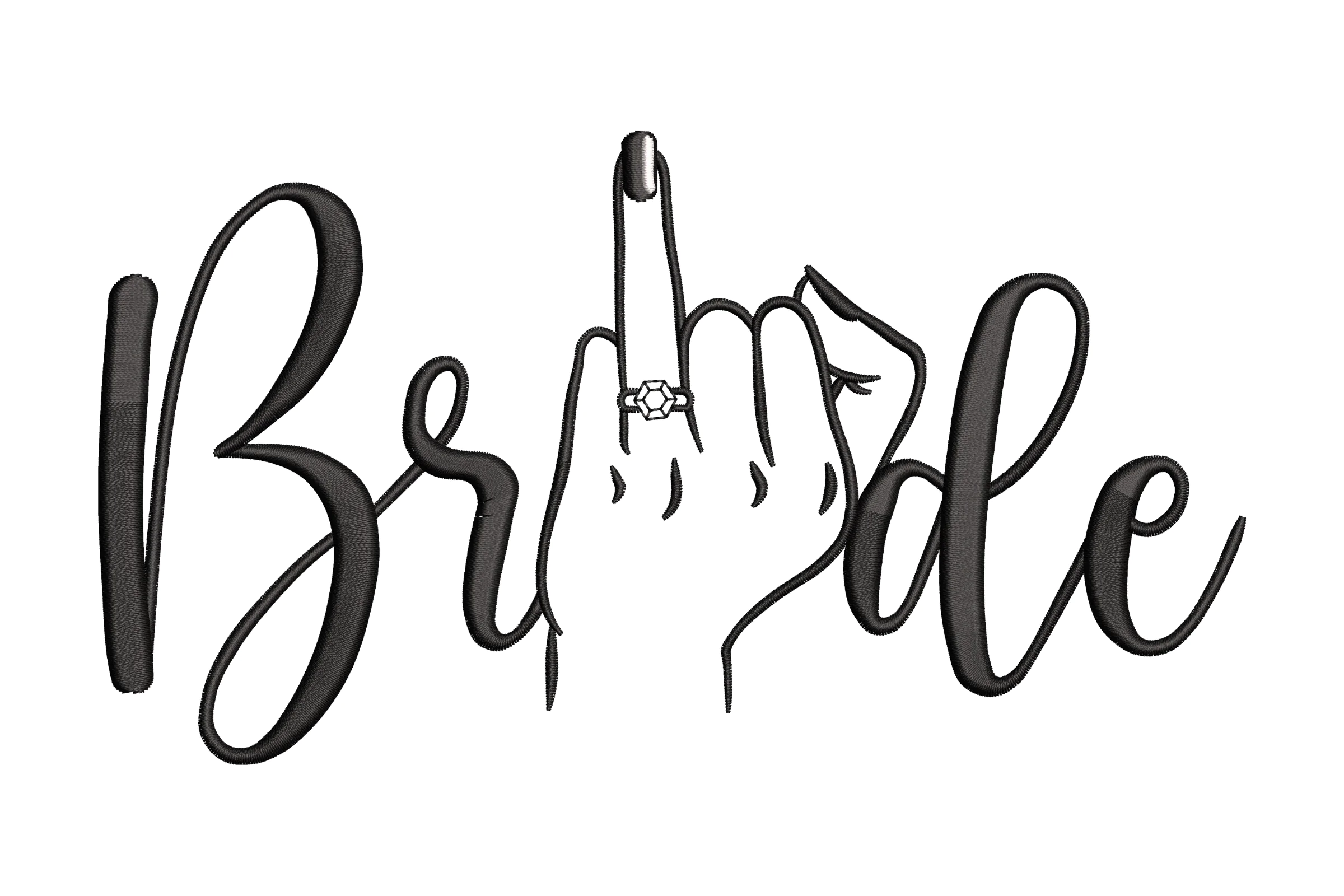 Bride Embroidery Design