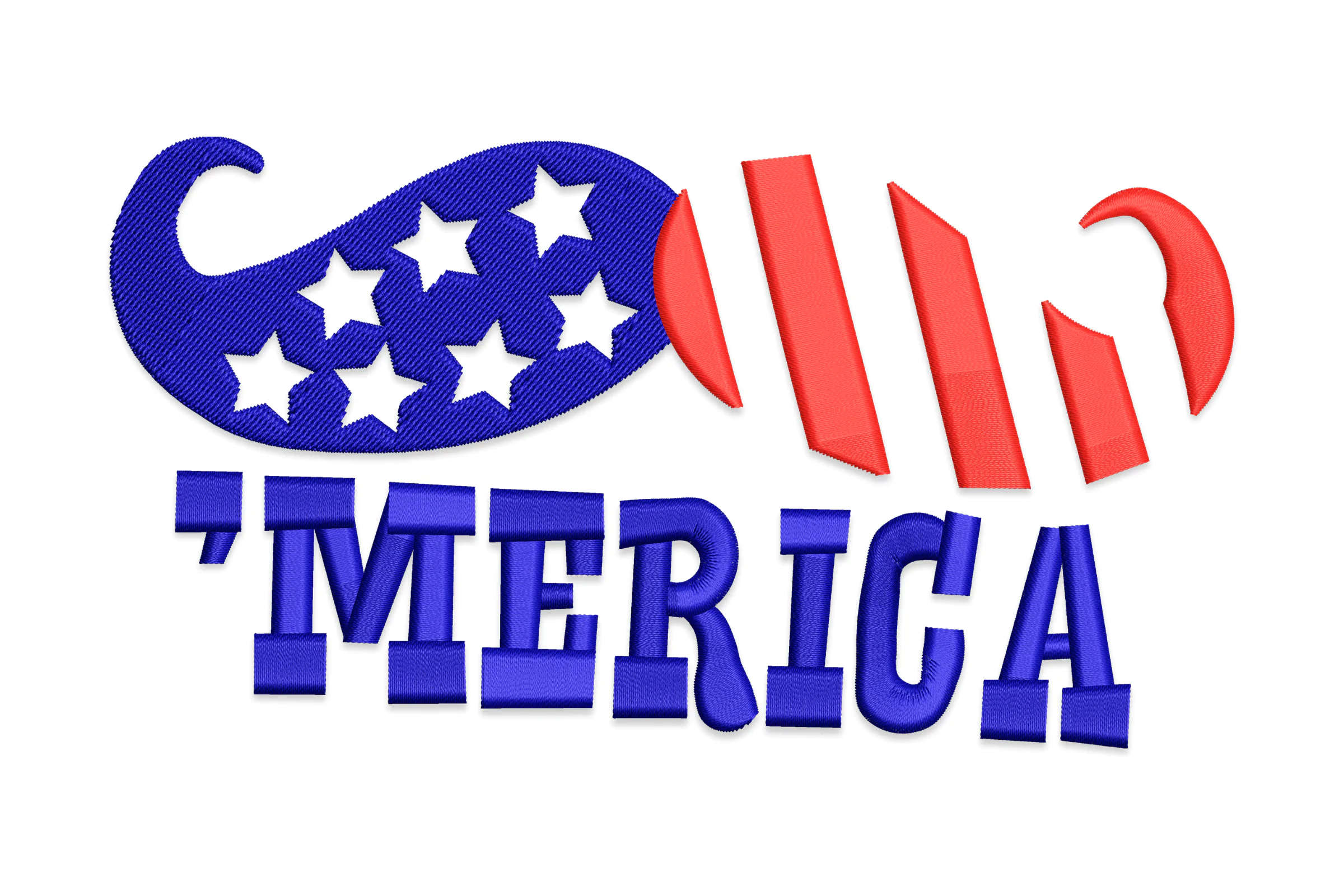 Merica Embroidery Design