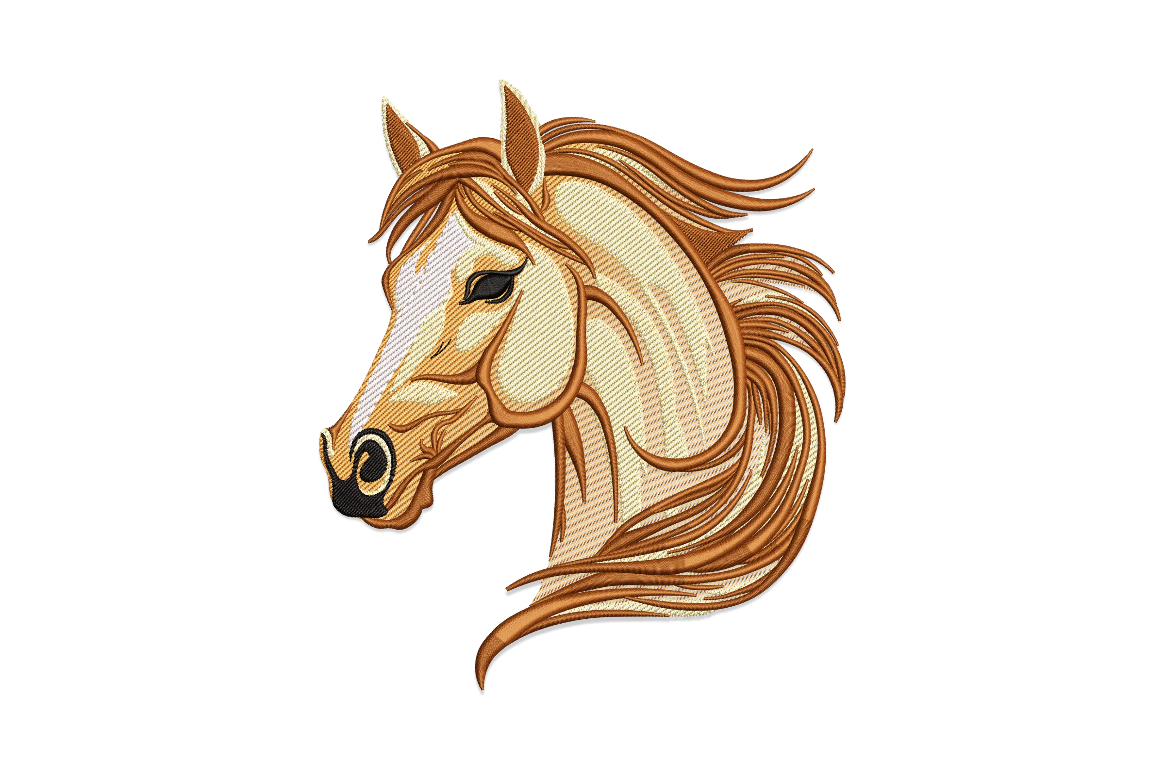 Horse Head Embroidery Design