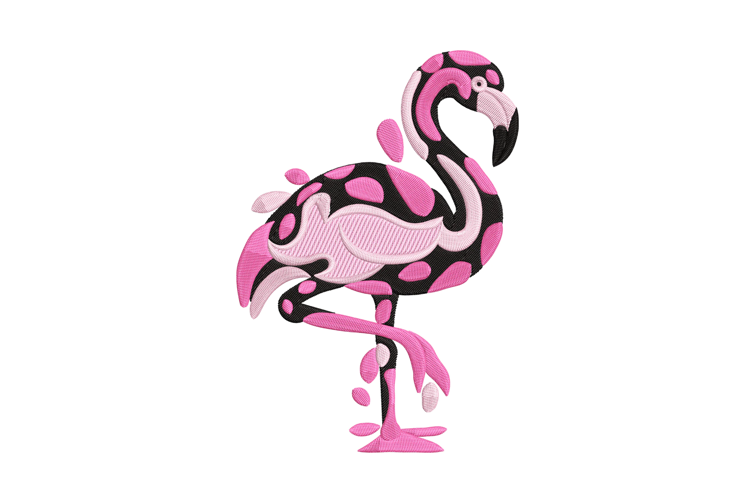 Flamingo Embroidery Design Pattern