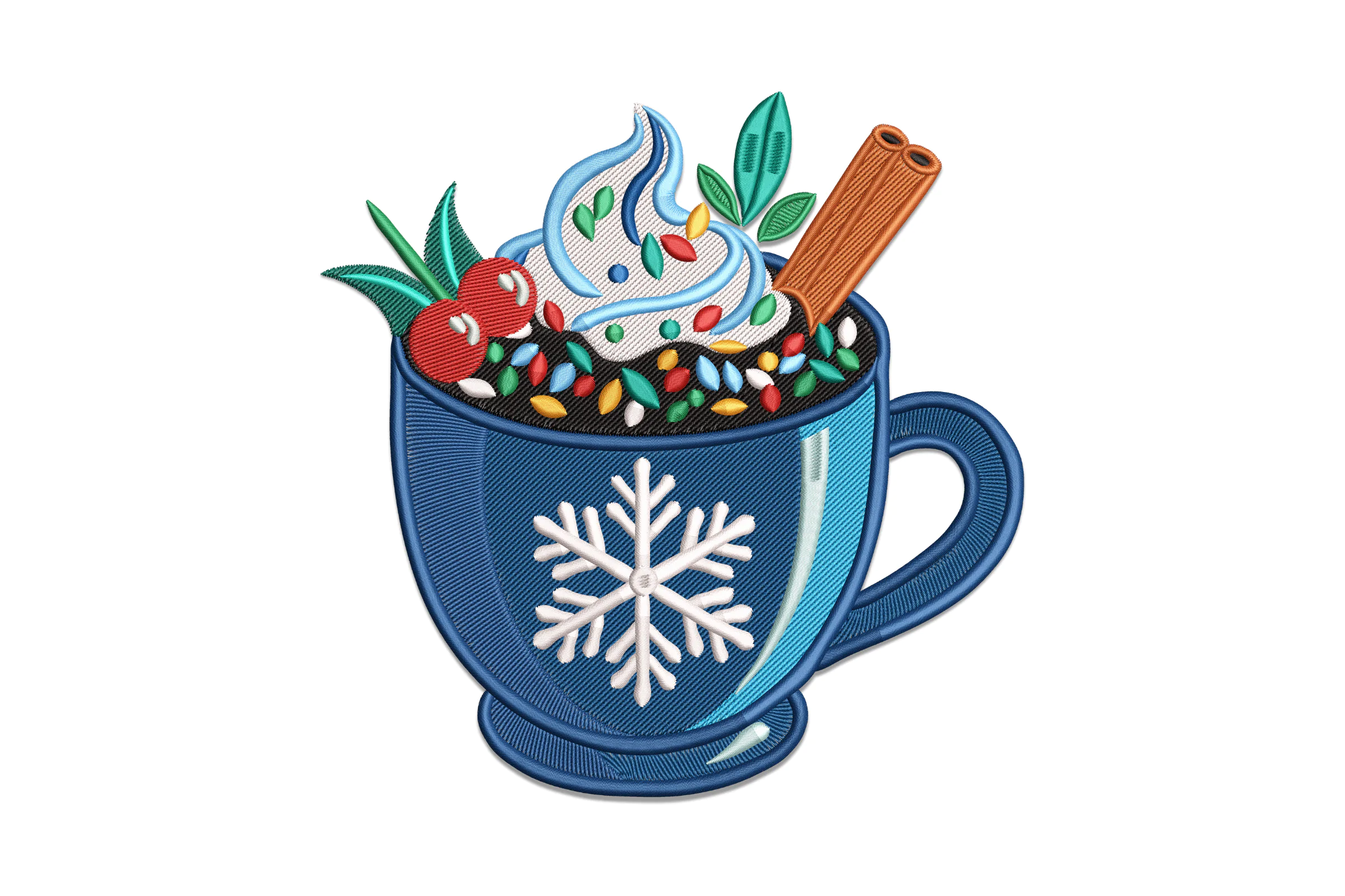 Christmas Hot Cocoa Embroidery Design