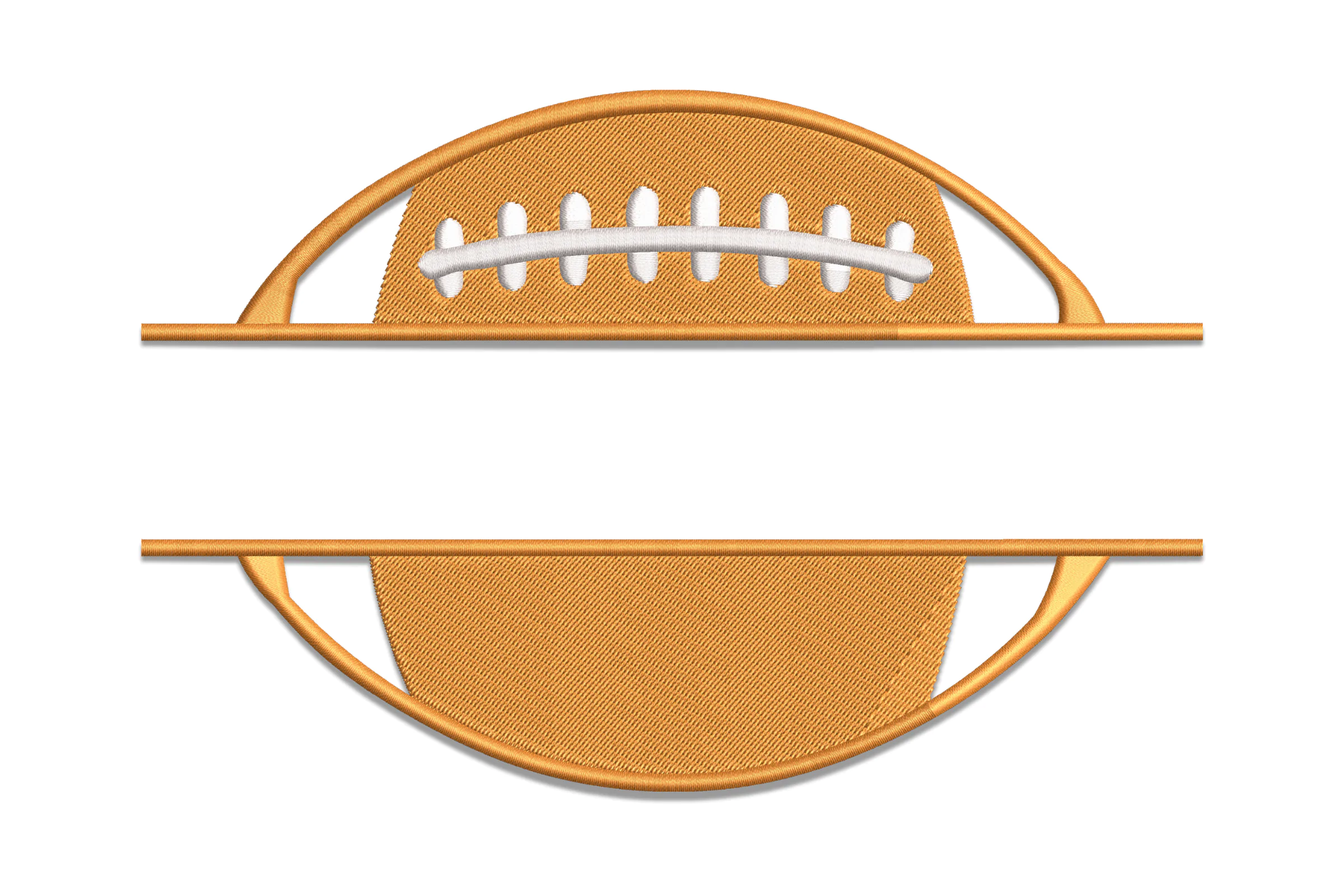 Split Name Football Embroidery Design