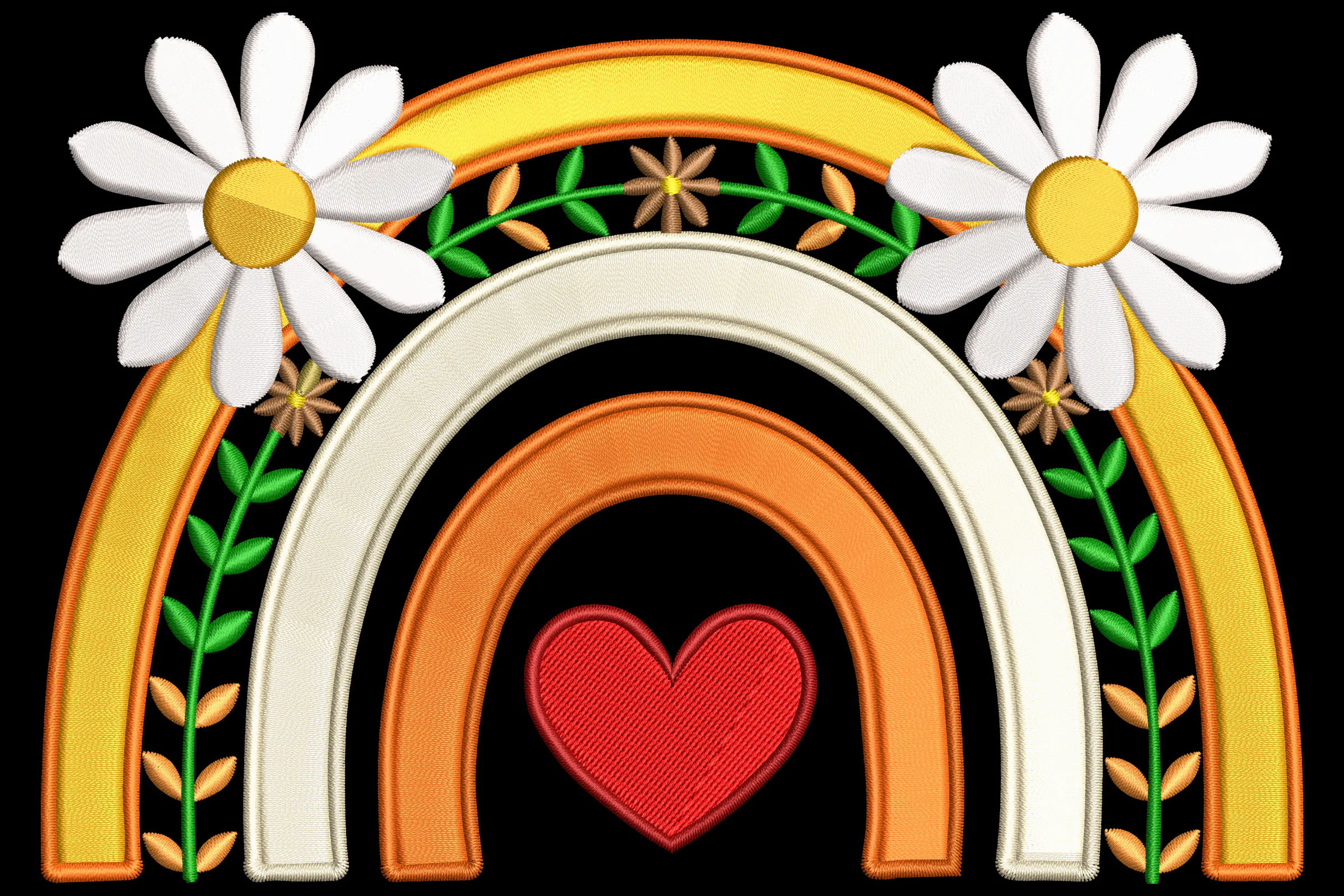 Double Sunflower Embroidery Design