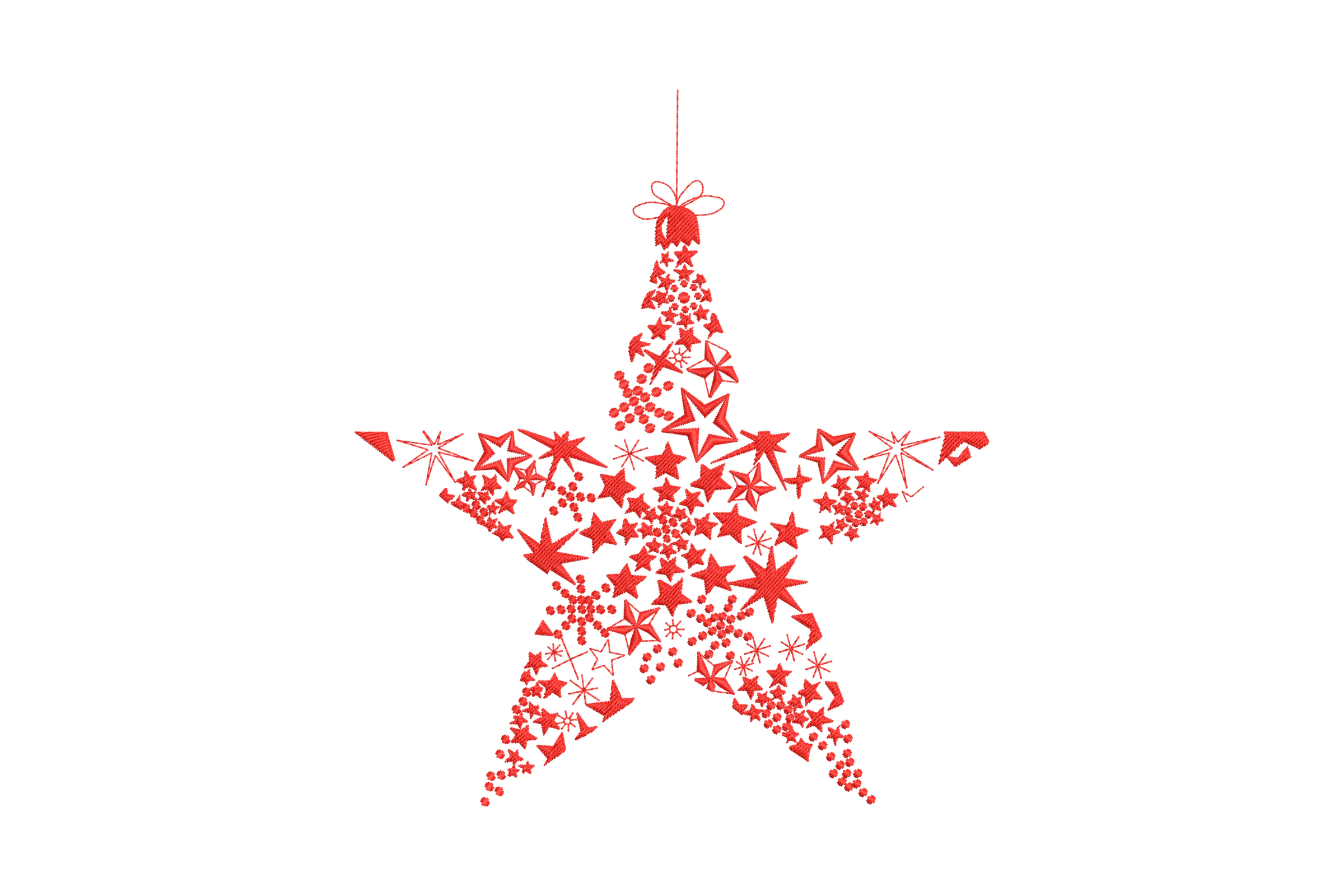 Christmas Star Embroidery Design