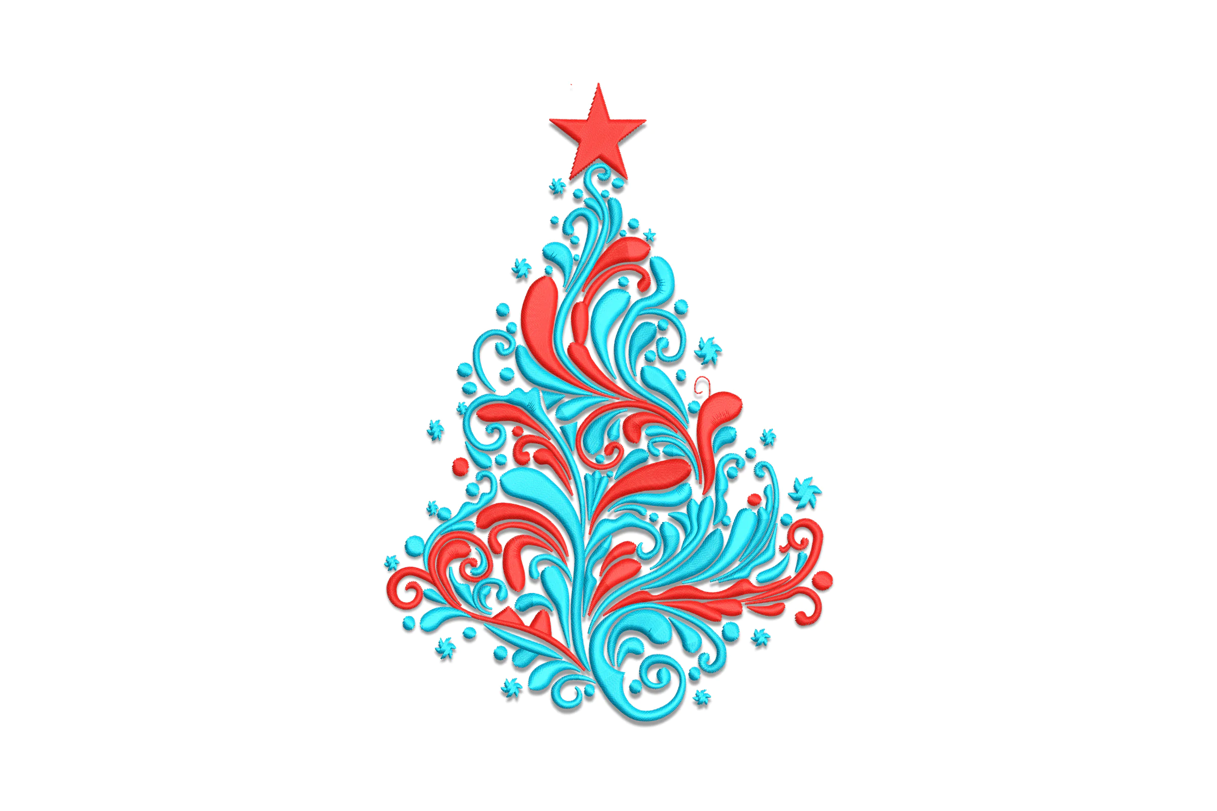 Merry Christmas Tree Embroidery Design File