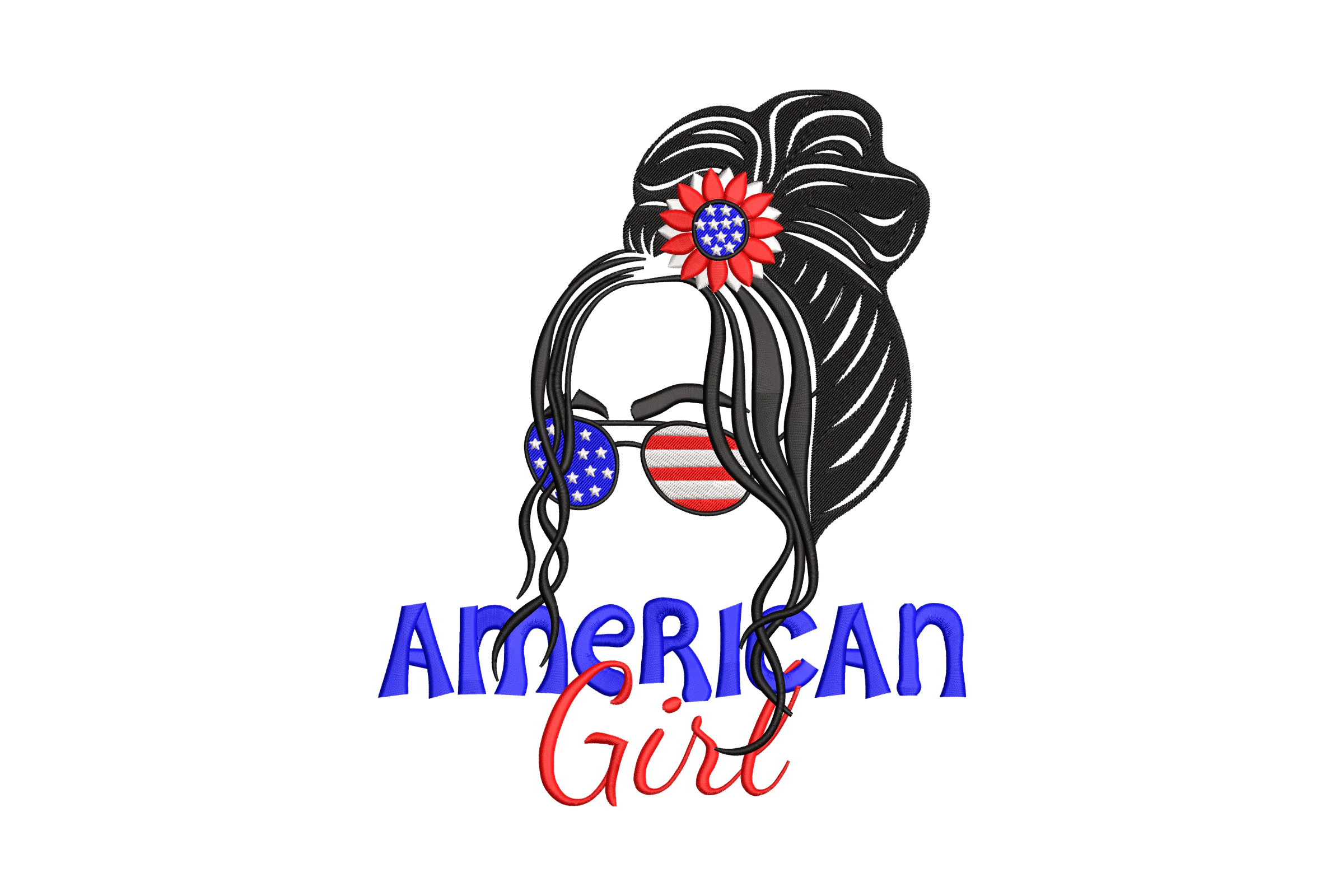 American Girl Embroidery Design