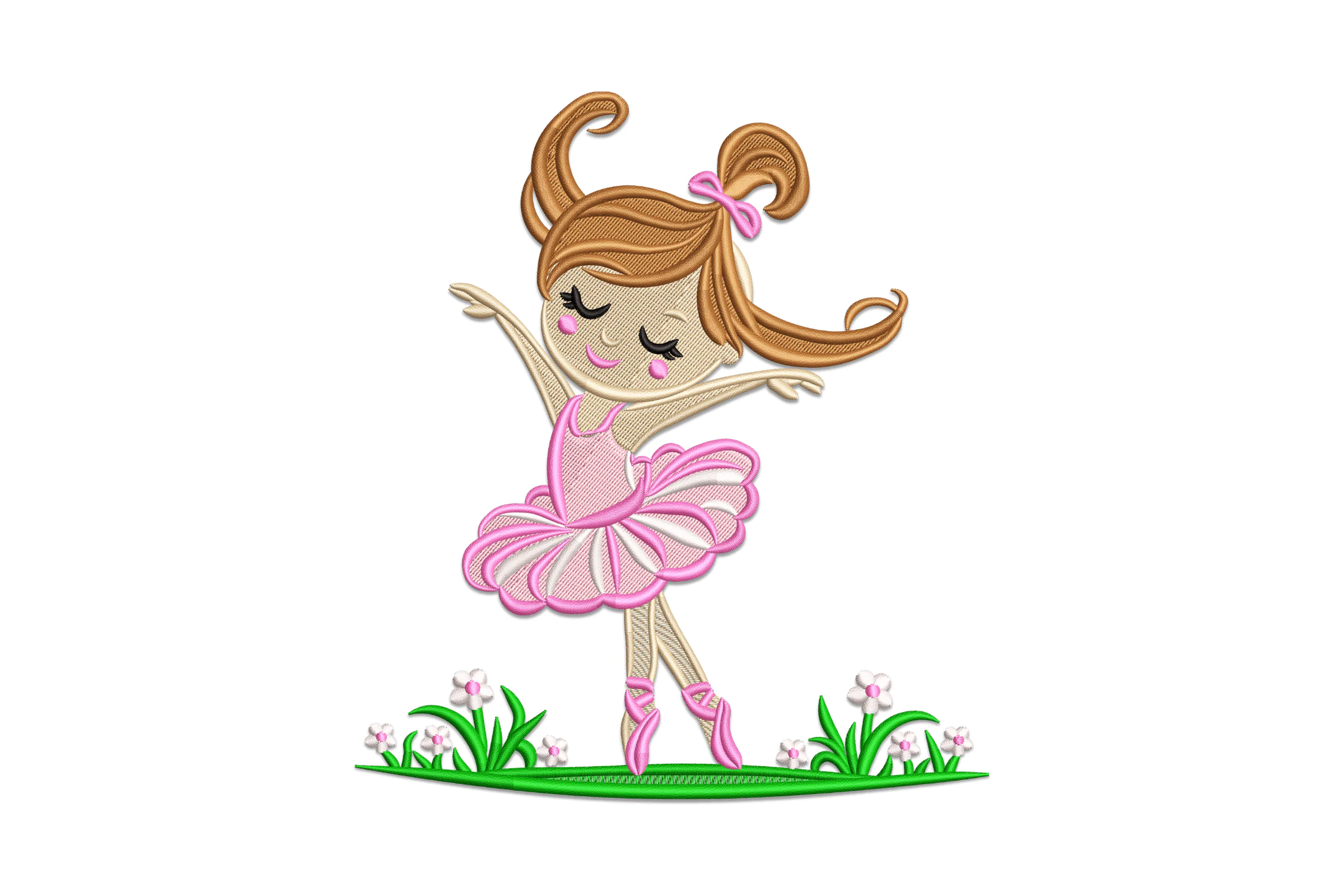 Ballerina Dancer Embroidery Design