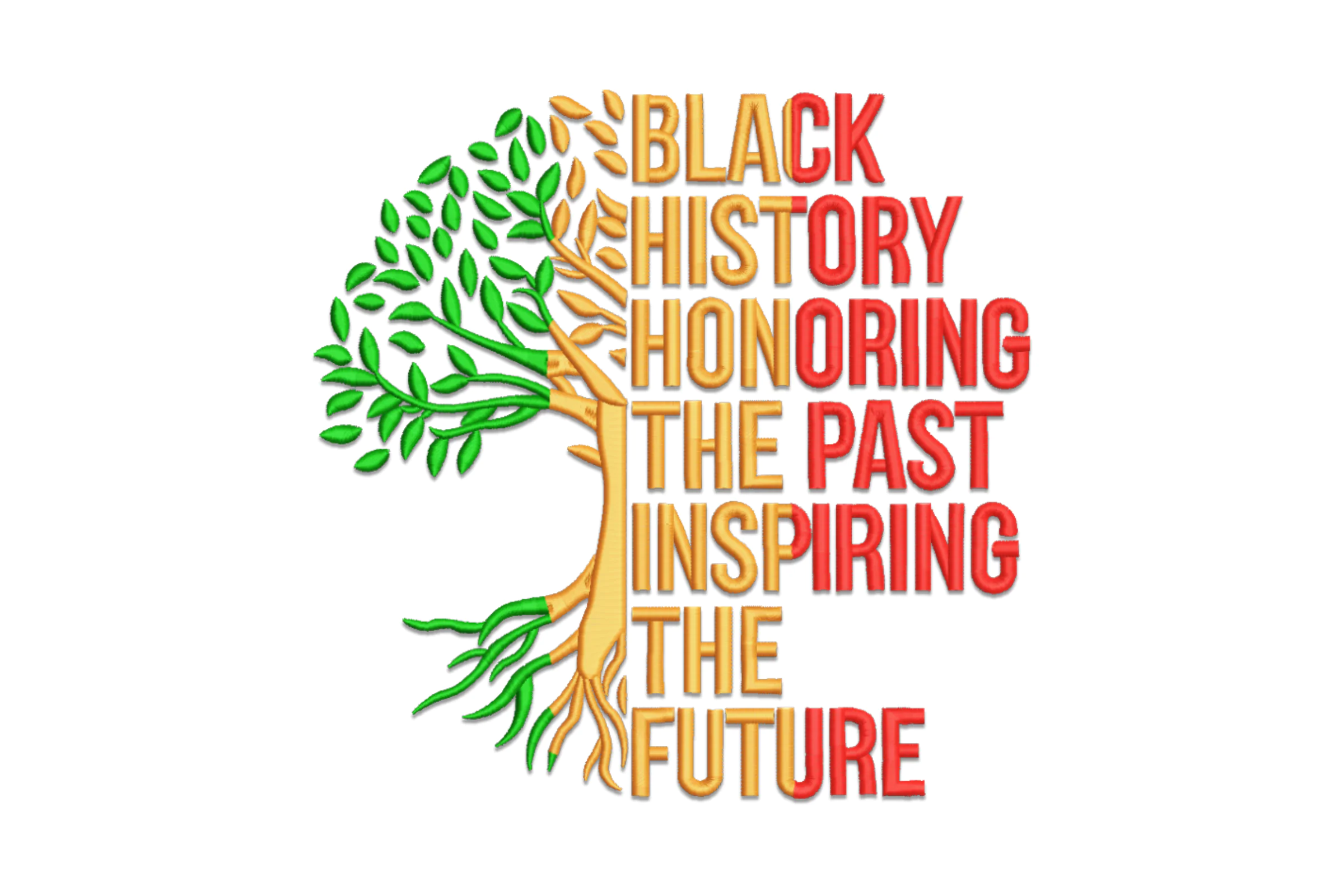 Black History Month Embroidery Design
