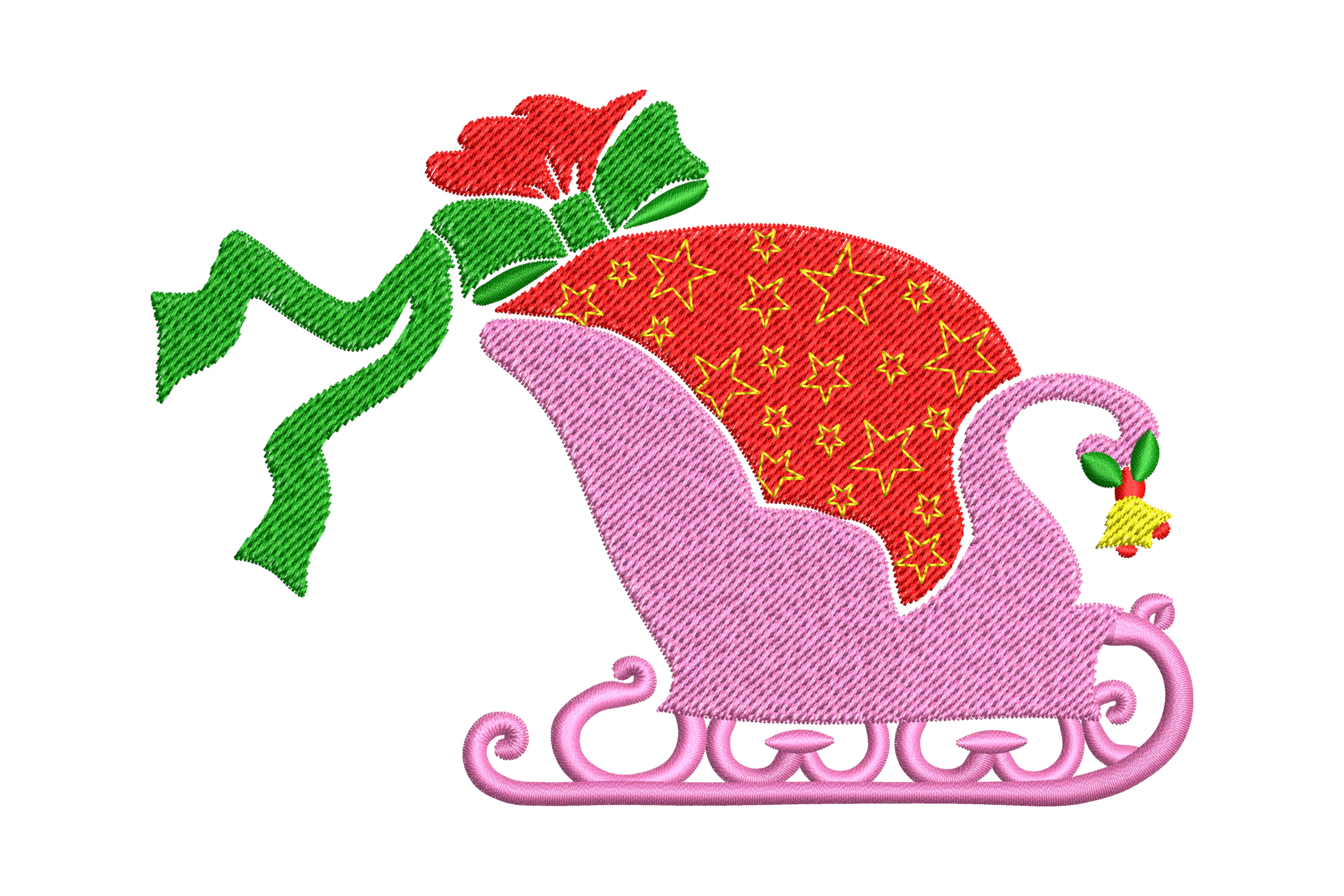 Sleigh Ride Embroidery Design