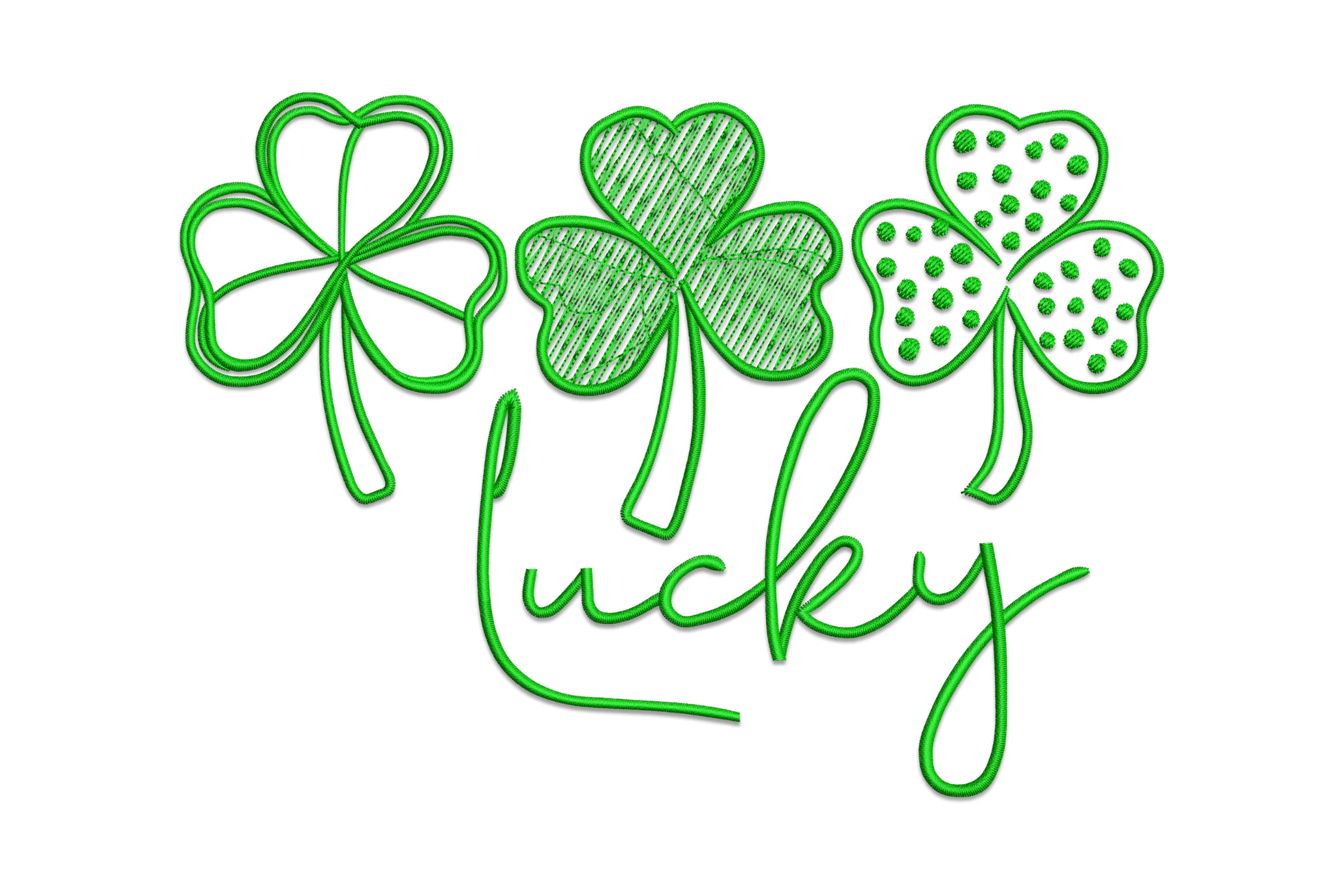 Lucky Shamrock Embroidery Design