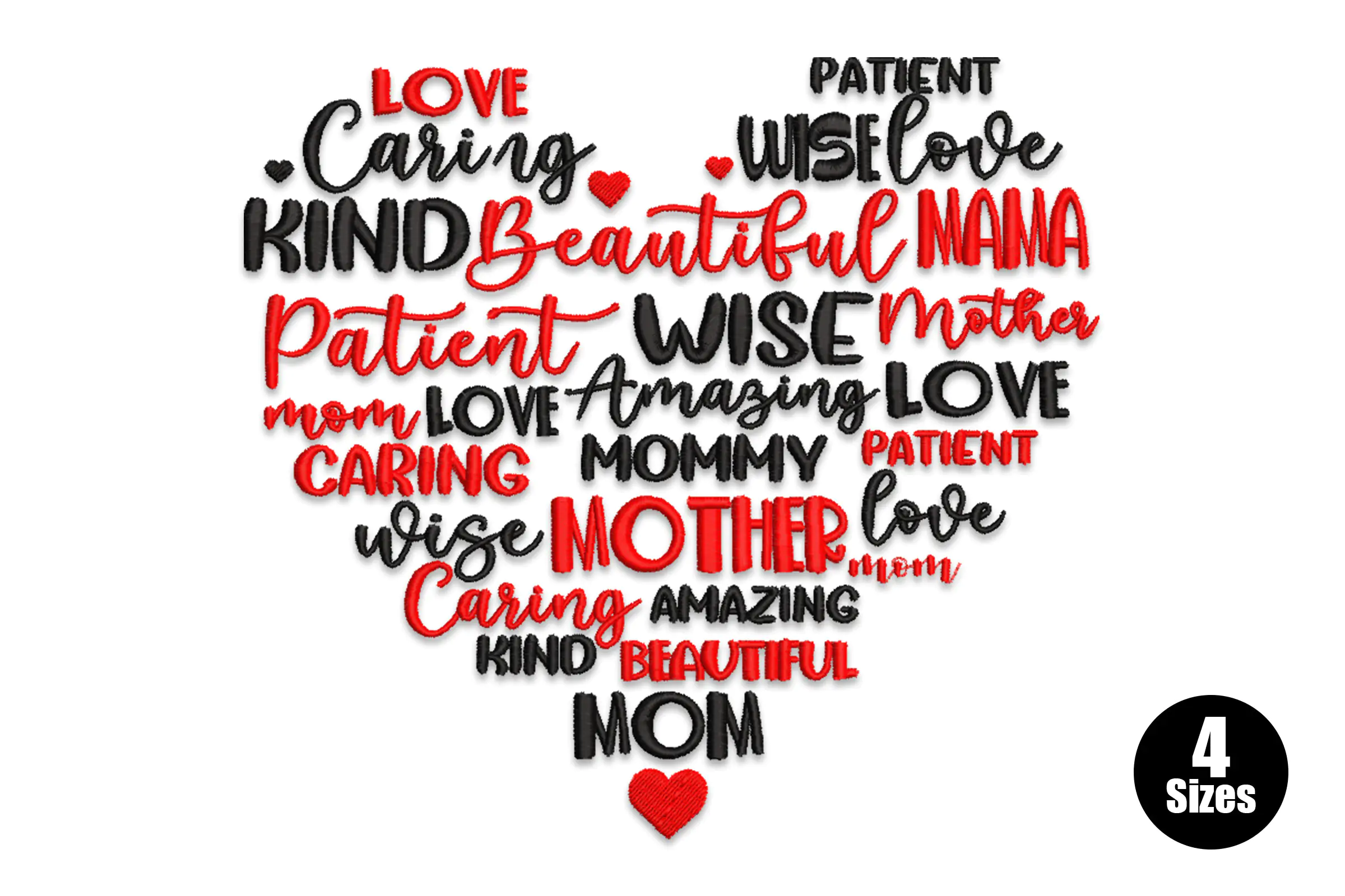 Mother's Day Inspirational Quote Embroidery Design