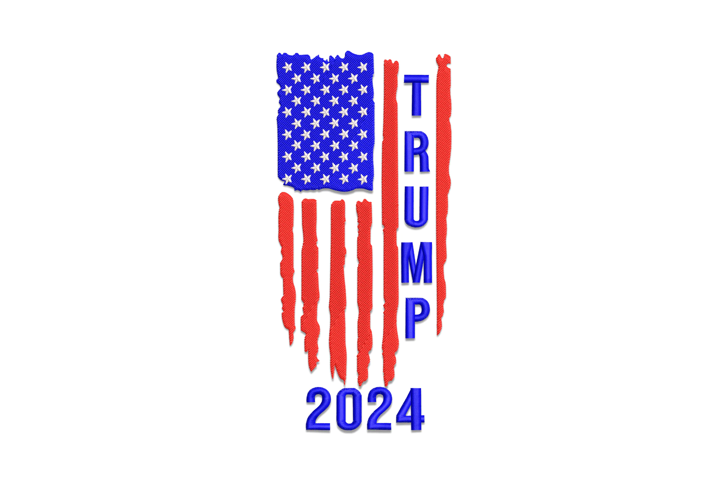 Trump 2024 Flag Embroidery Design File