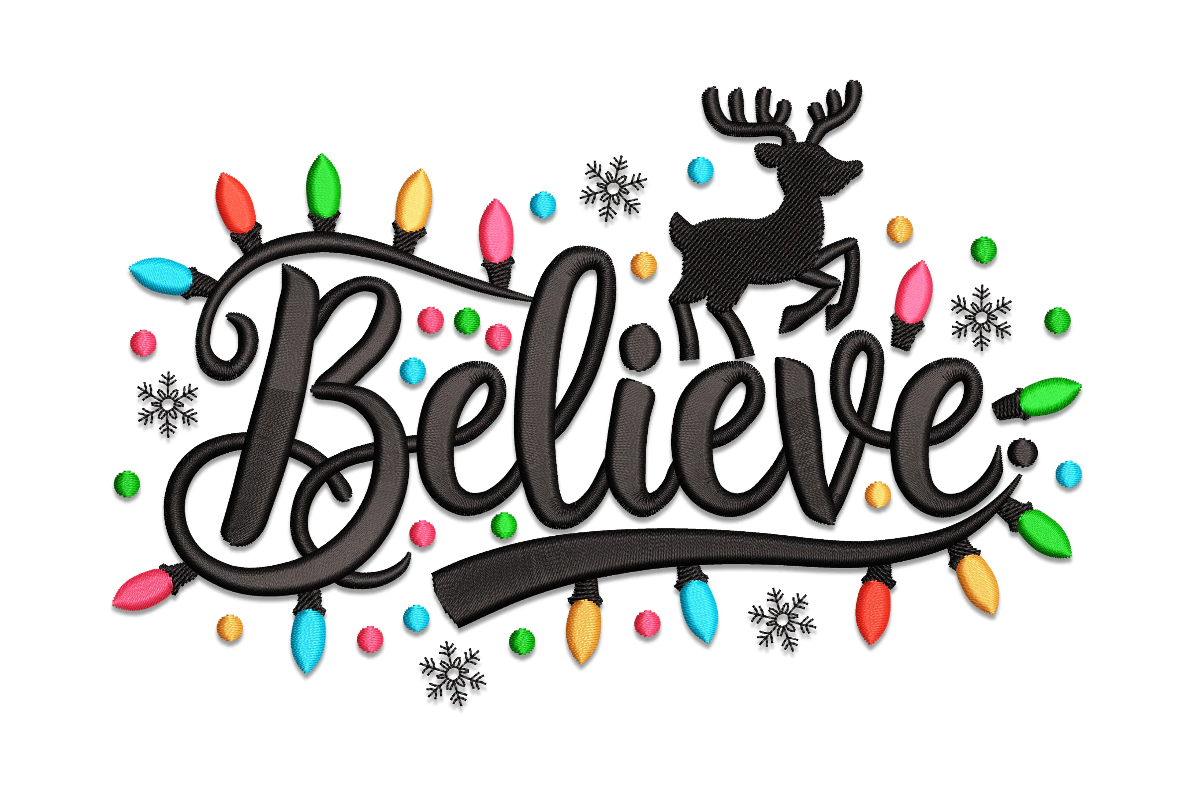 Christmas Believe Machine Embroidery Design File