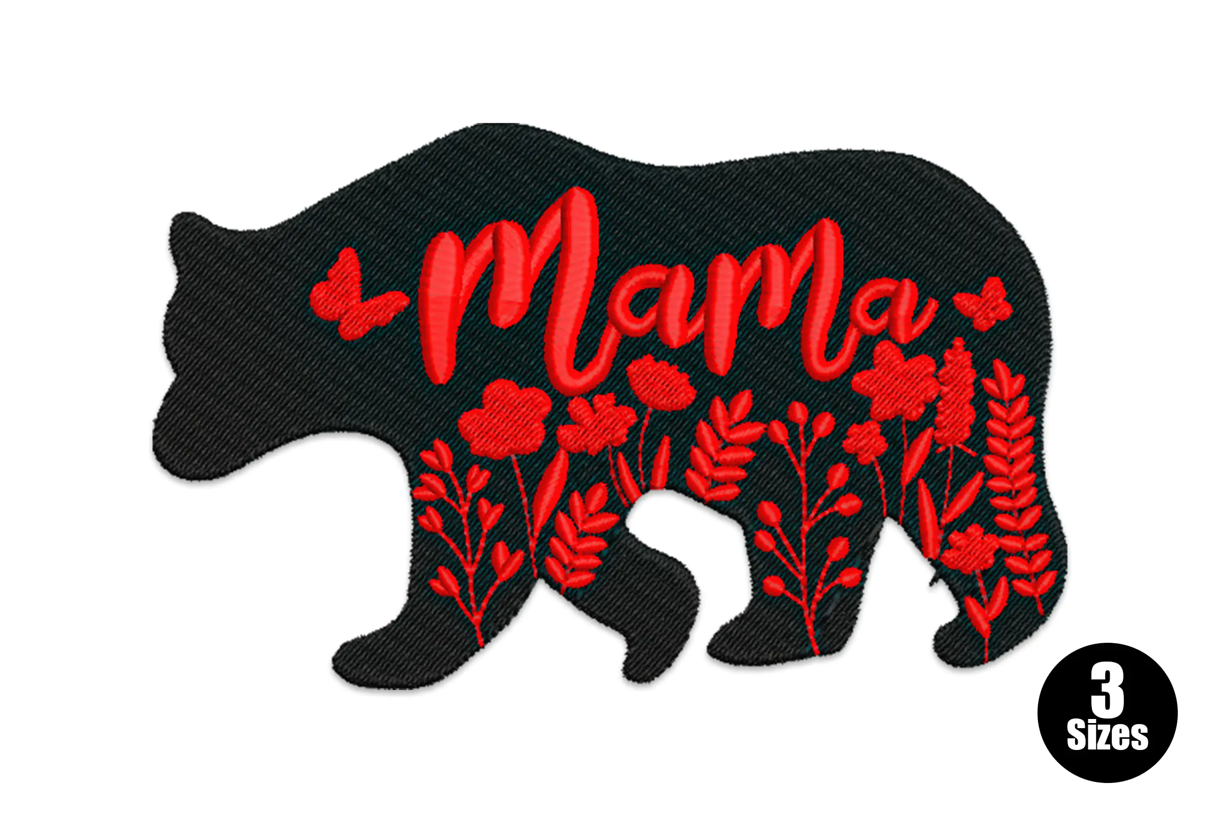 Mama Bear Embroidery Design