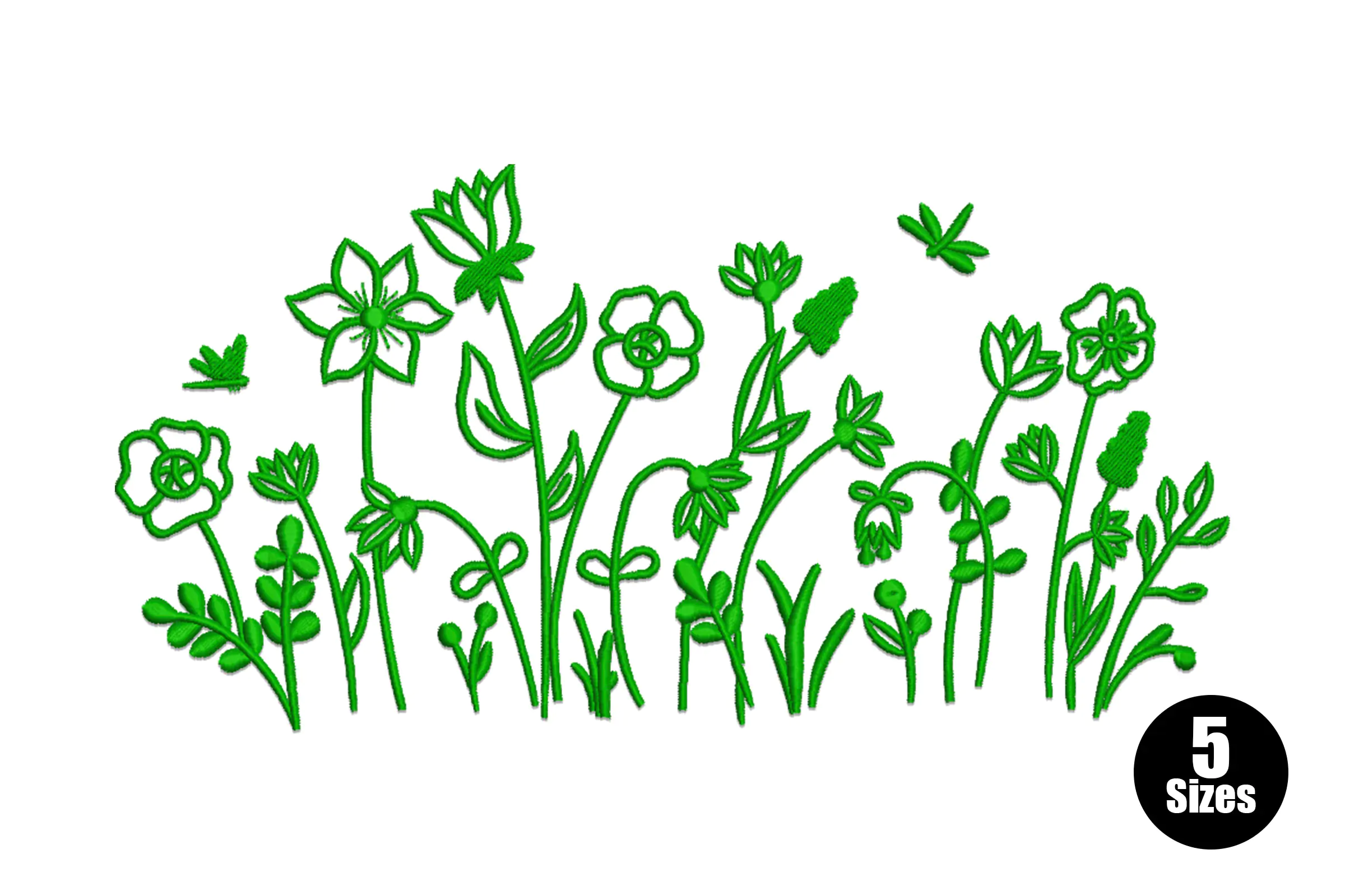 Wildflowers Embroidery Design File