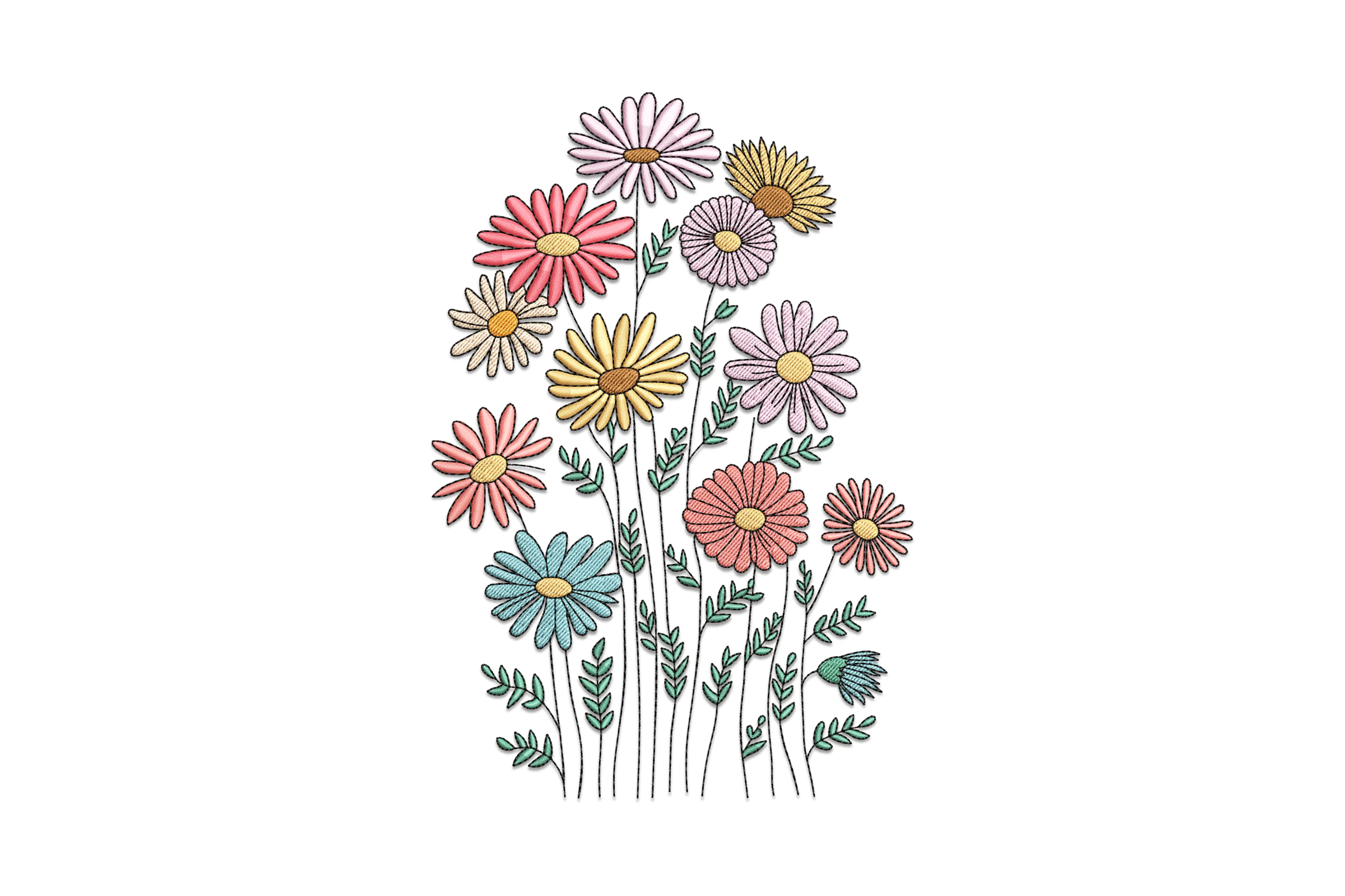 Flowers Embroidery Design Pattern