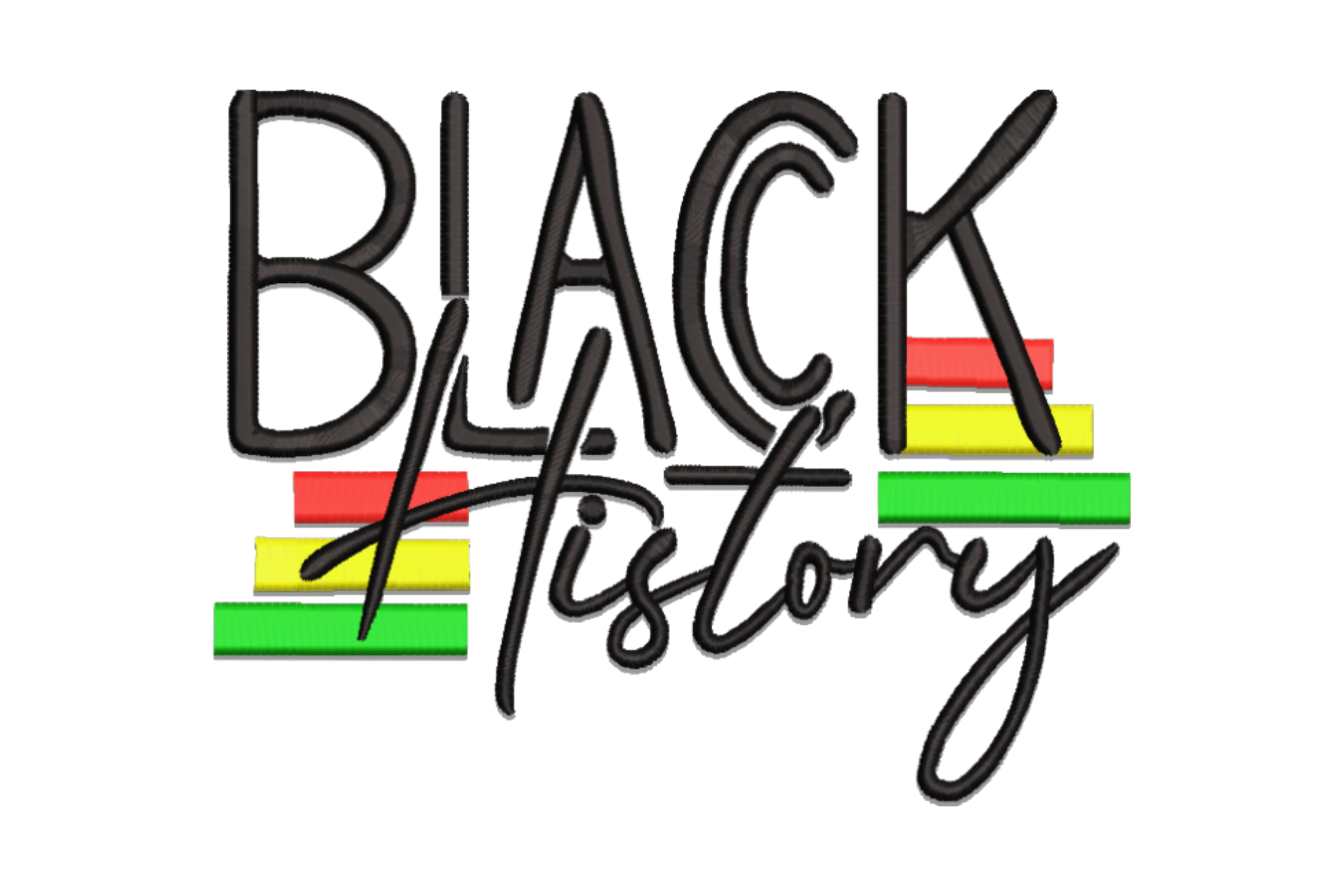 Black History Embroidery Design File