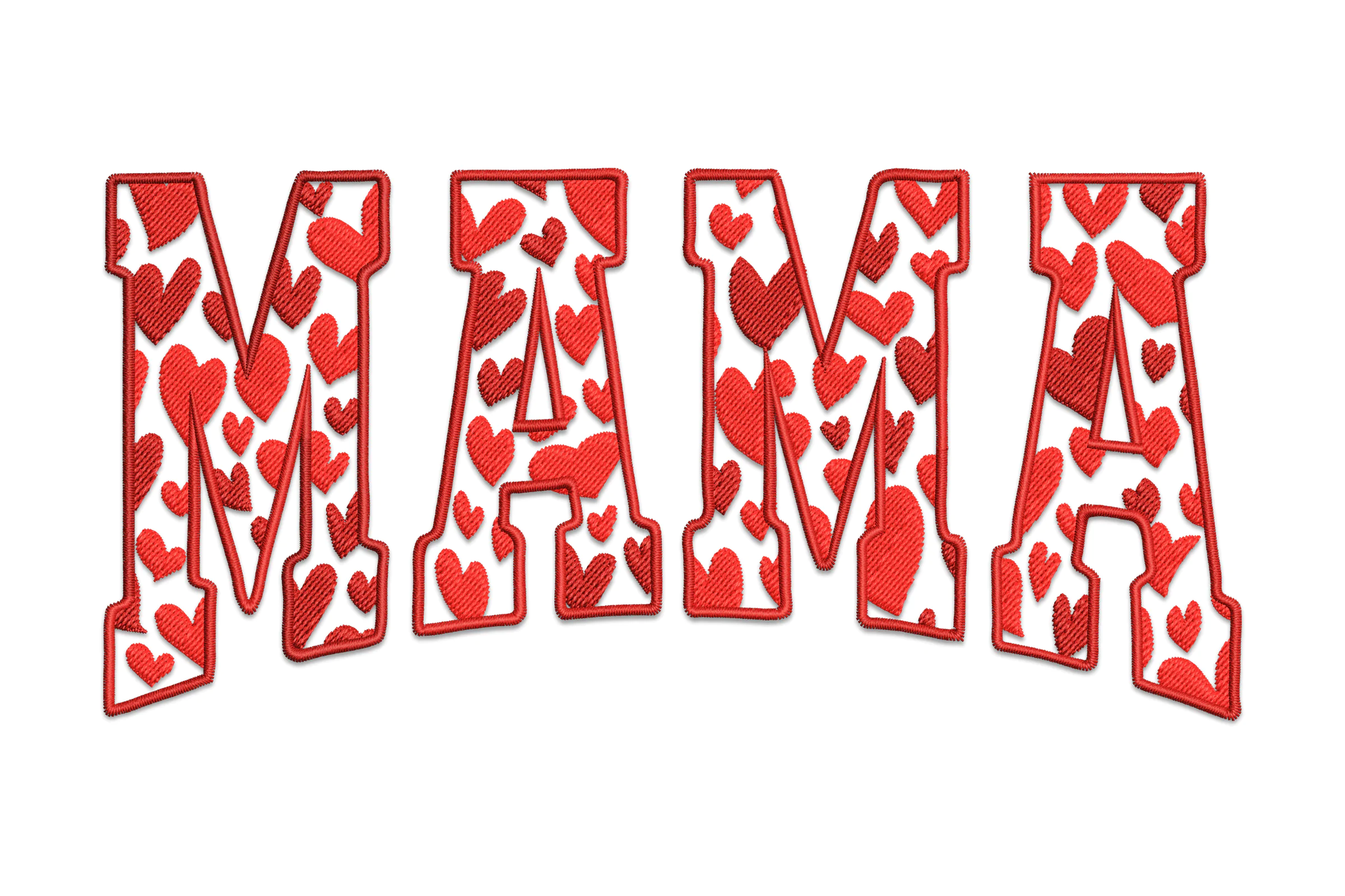 Mama Hearts Valentines Day Embroidery