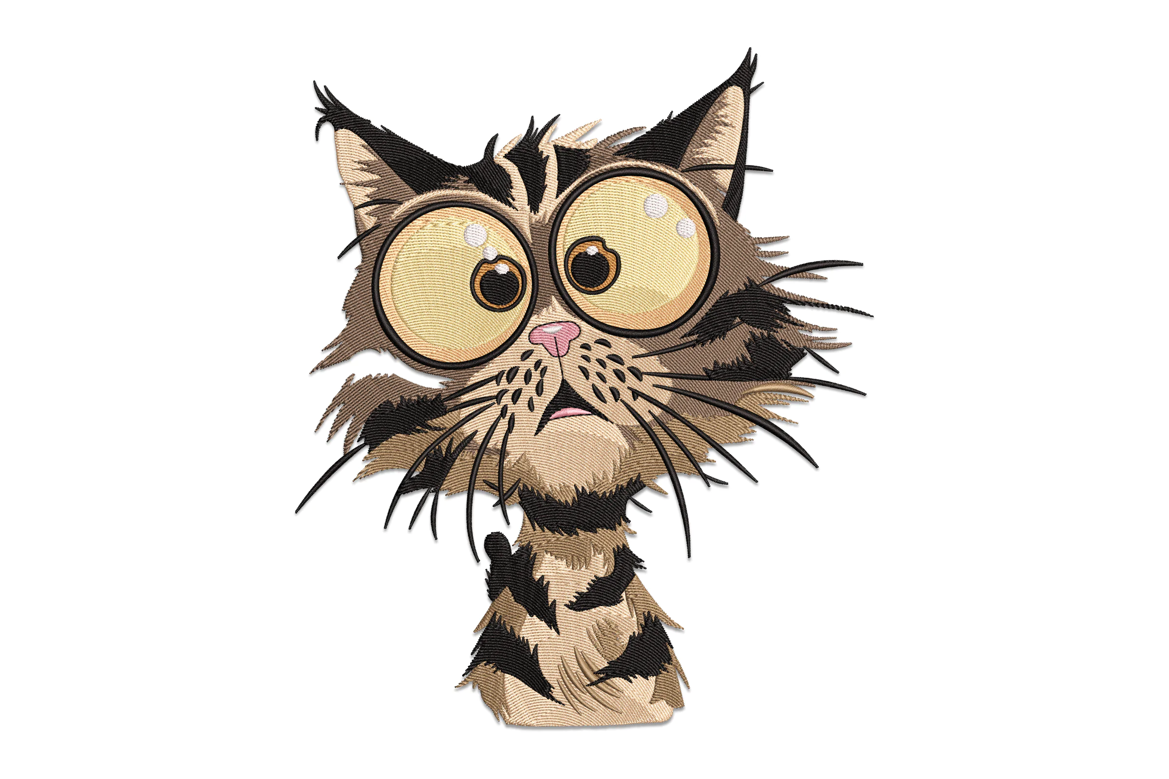 Big Eyed Cat Embroidery Design