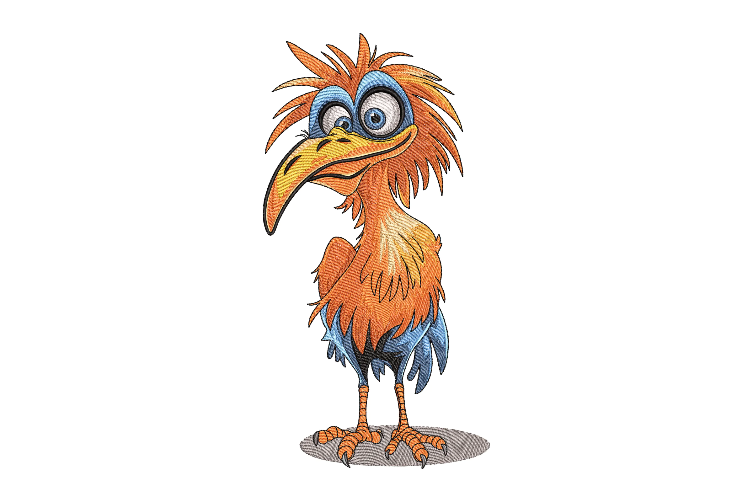 Crazy Silly Woodpecker Machine Embroidery Design