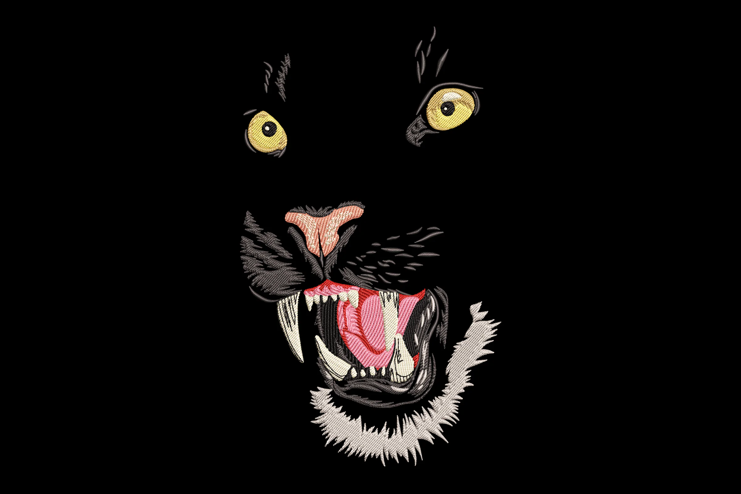 Black Panther Embroidery Design