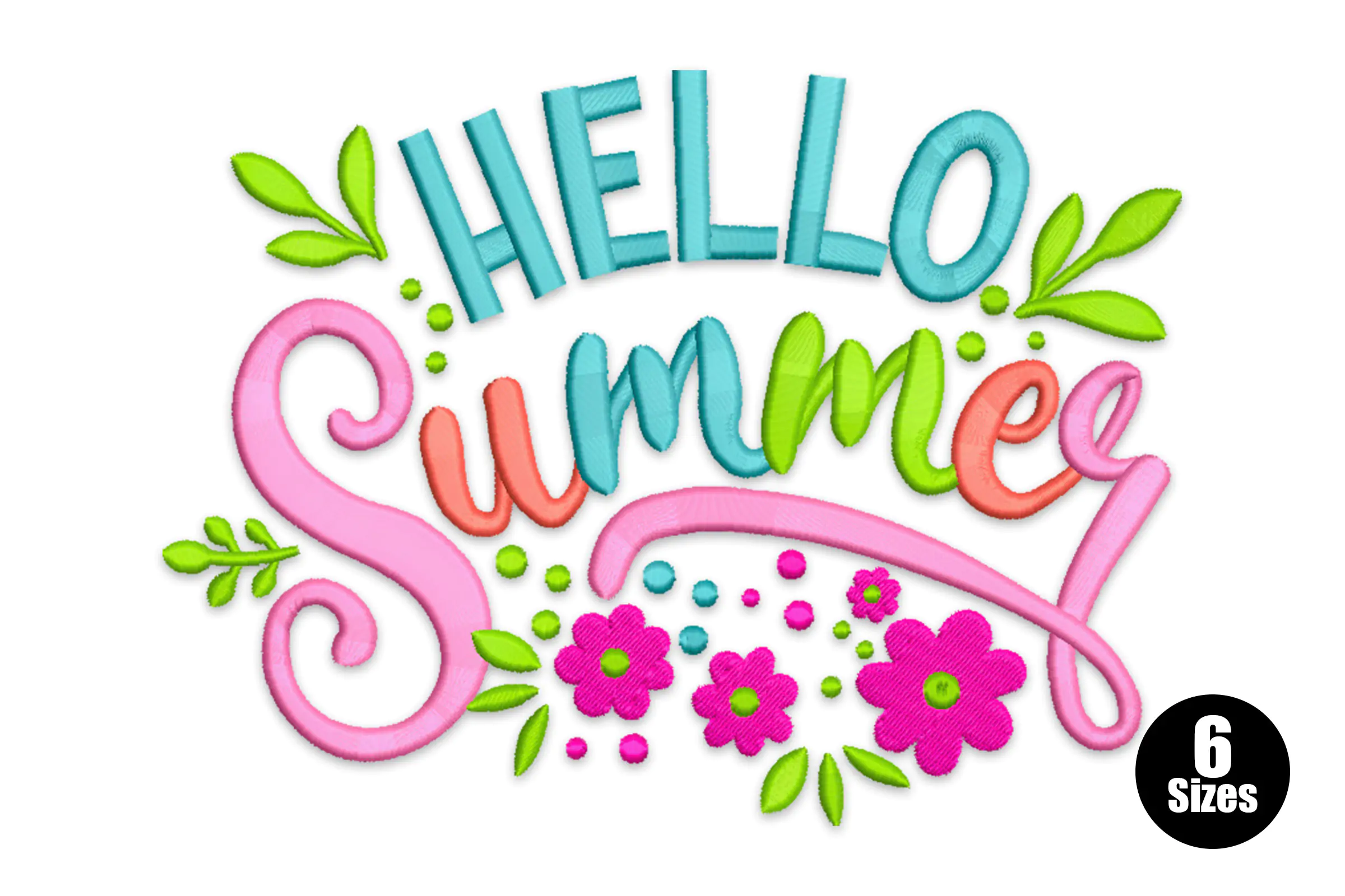 Hello Summer Embroidery Design File