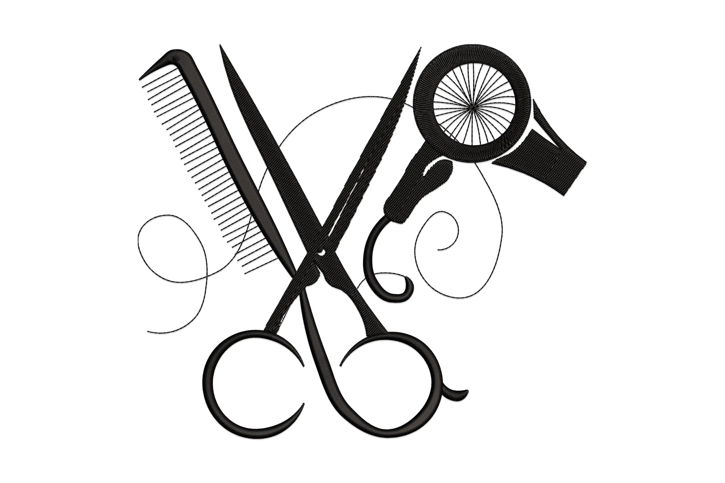 Beautician Namedrop Embroidery Design