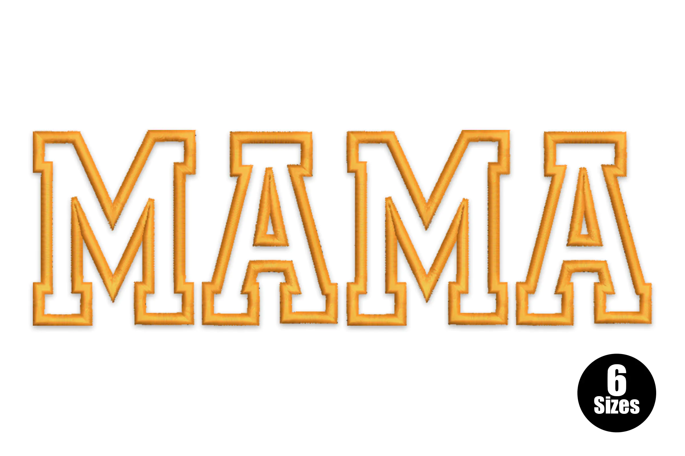 Mama Applique Embroidery Design File