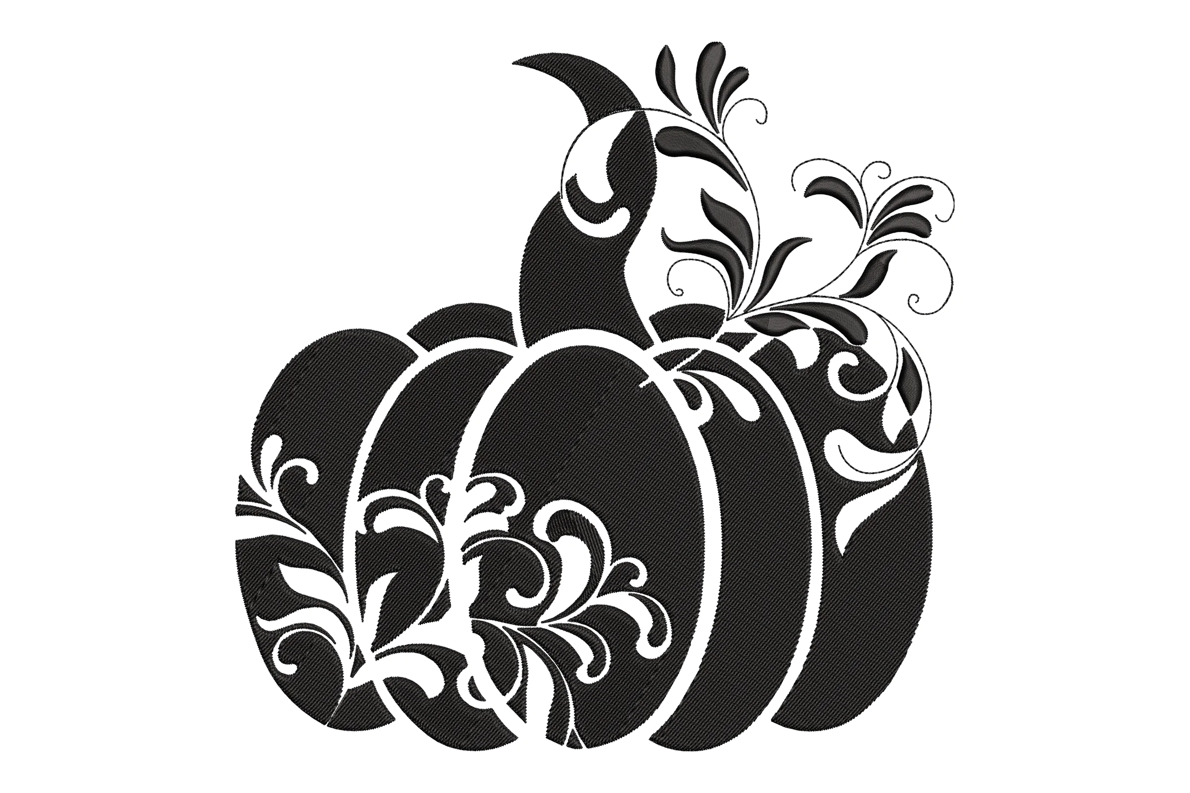 Floral Pumpkin Embroidery Design