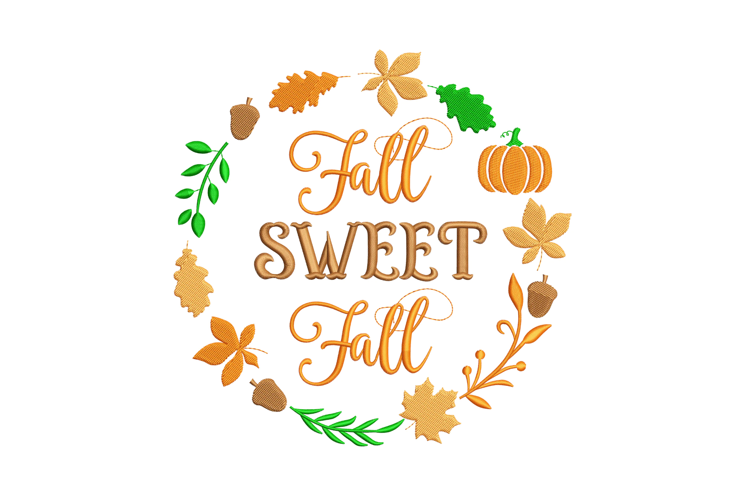 Fall Sweet Fall Embroidery Design