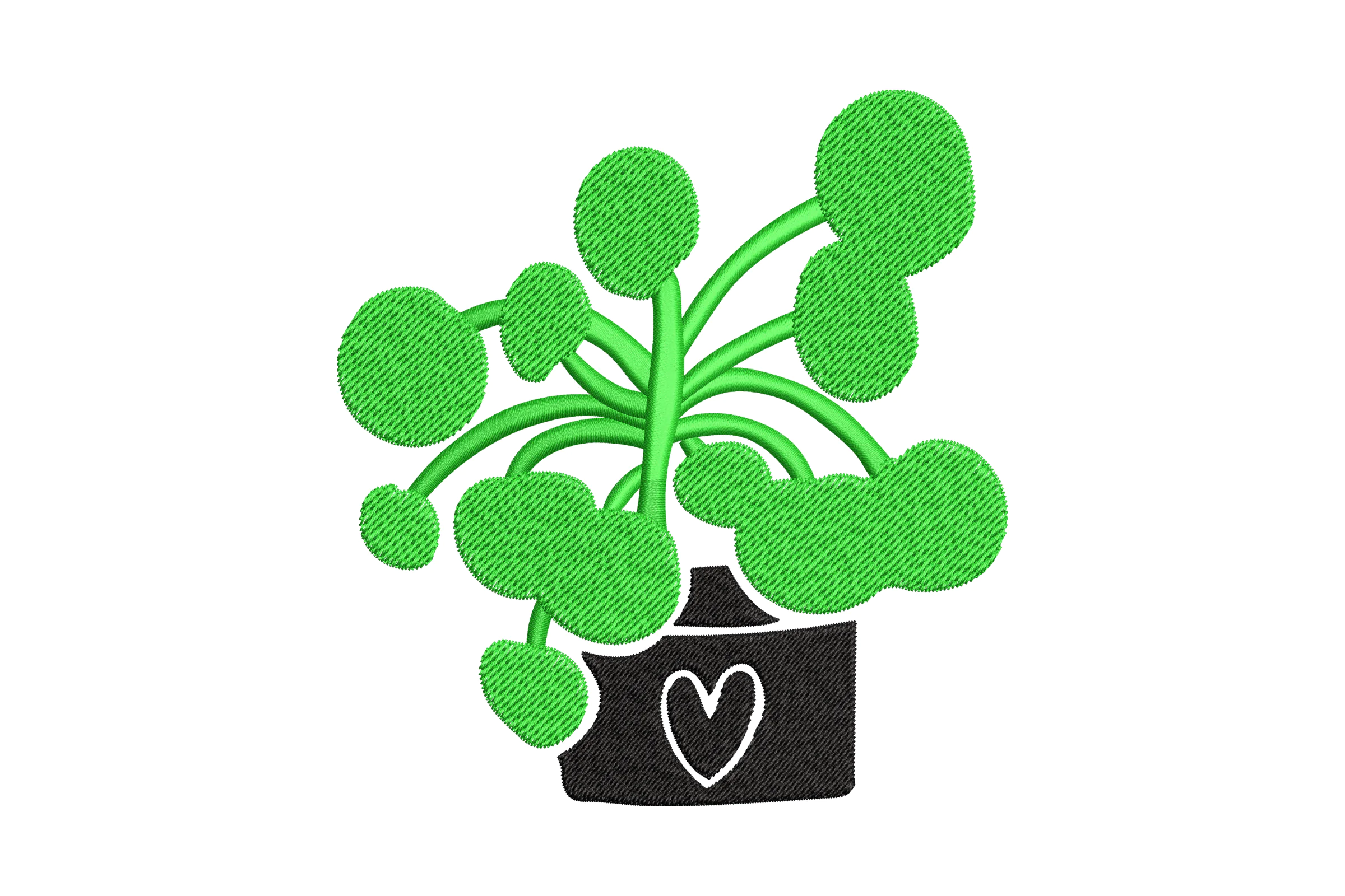 Potted Plant Embroidery Design