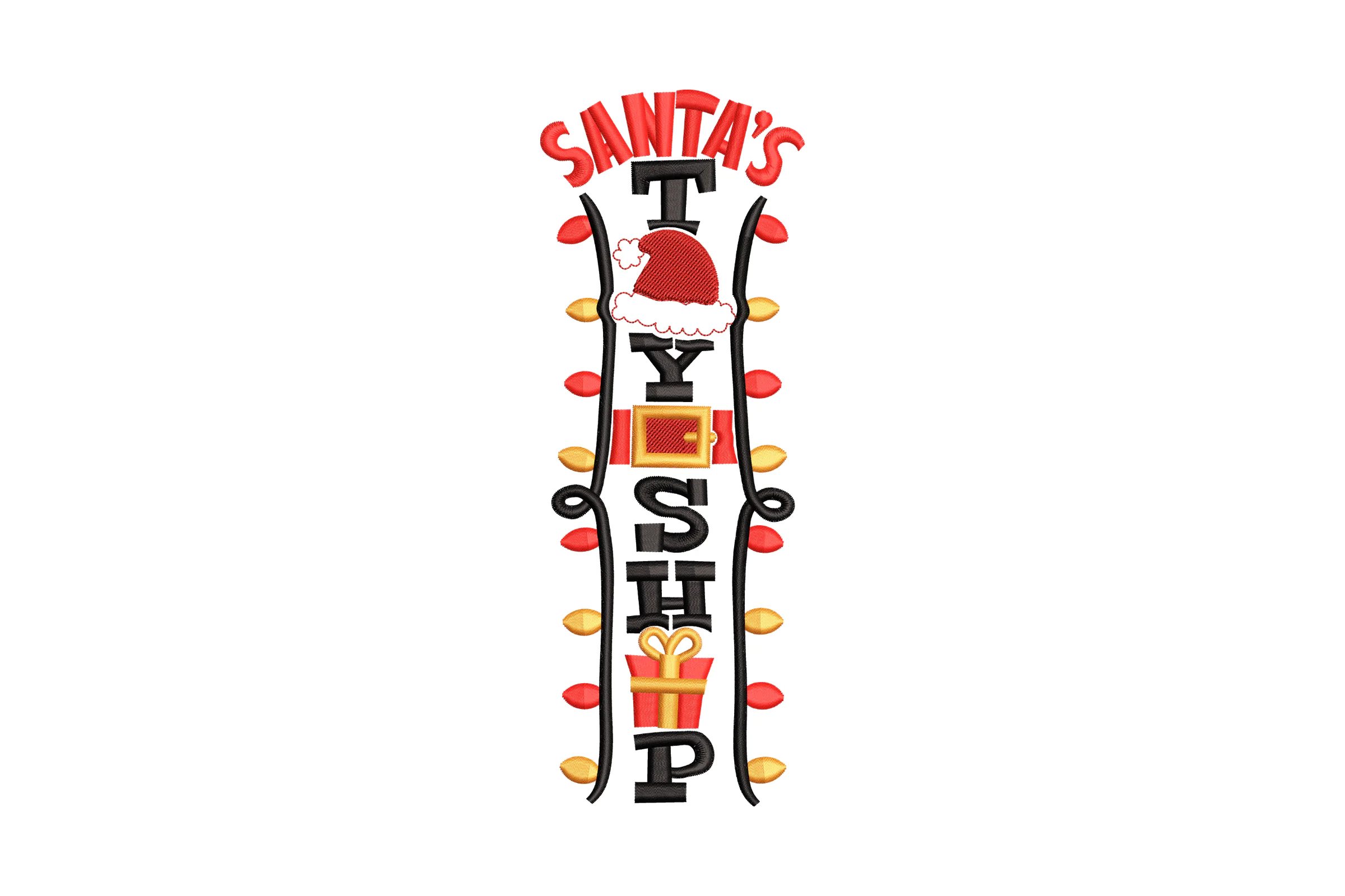 Santa's Toy Shop Christmas Embroidery Design