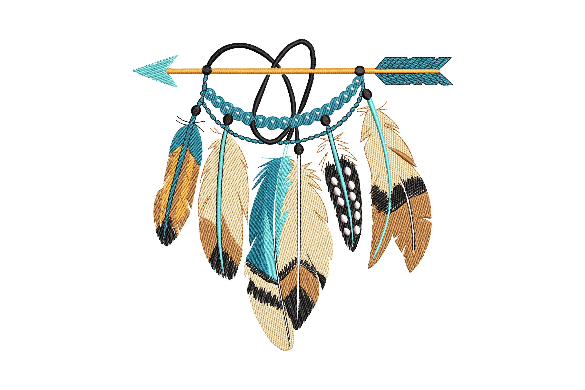 Feather Dreamcatcher Embroidery Design