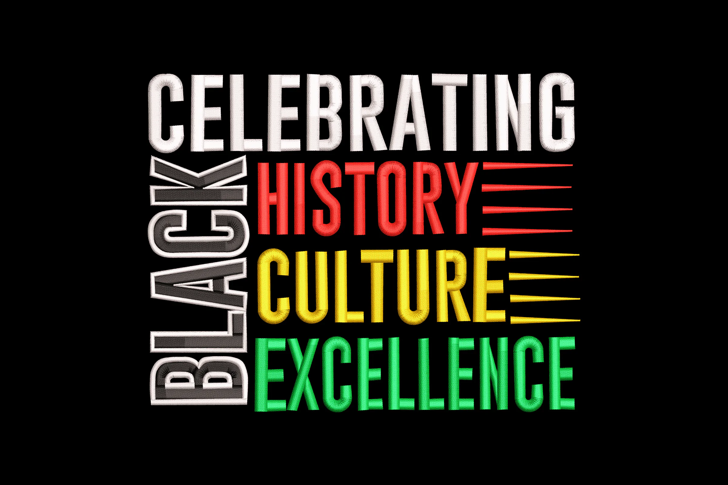 Black History Digital Embroidery Design