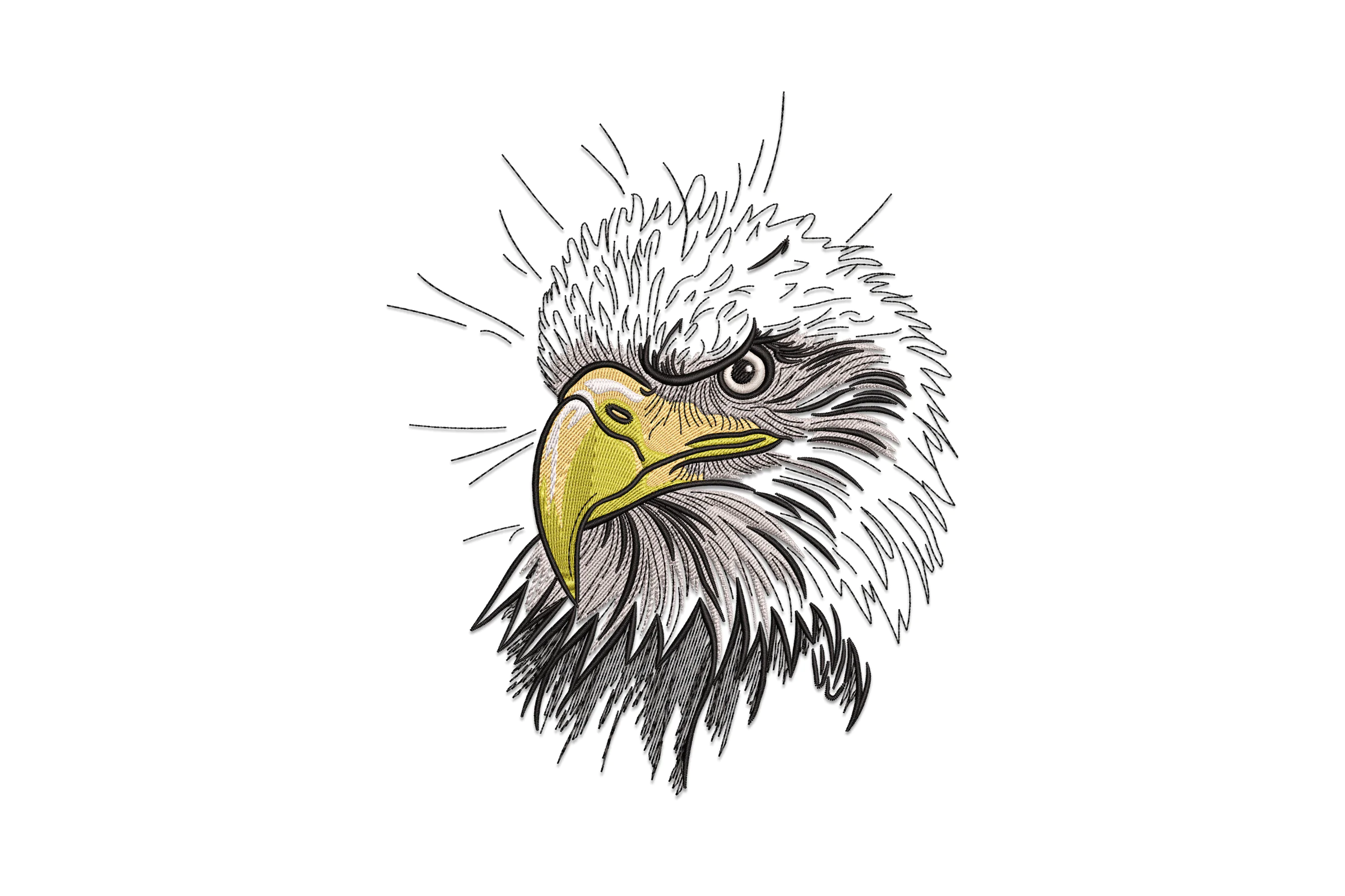 Eagle Head Embroidery Design
