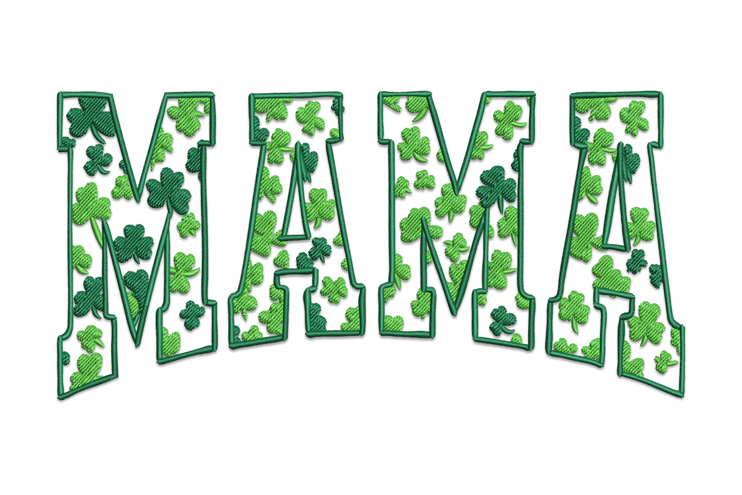 Mama Shamrock Embroidery Design