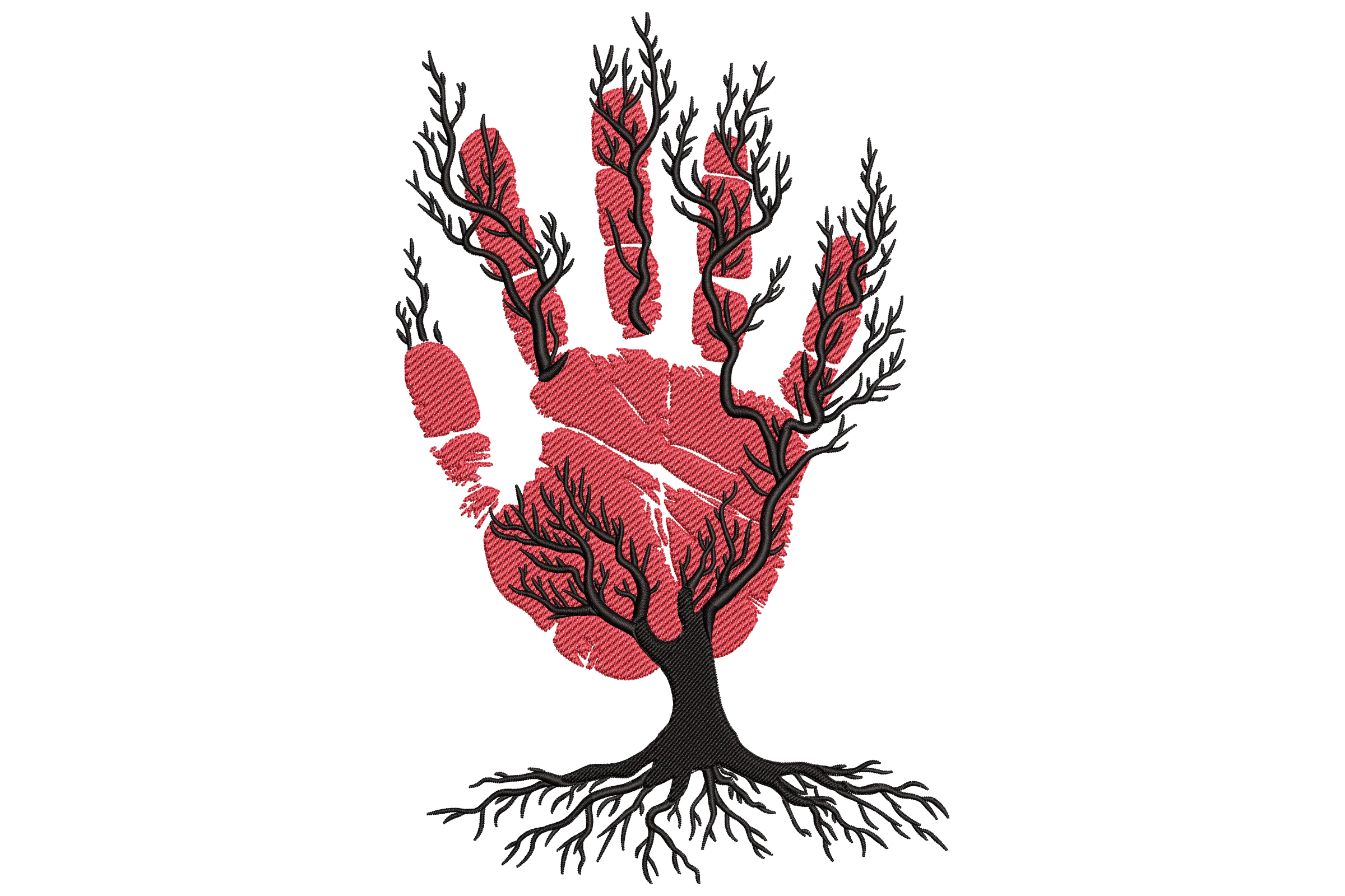 Hand of Nature Embroidery Design
