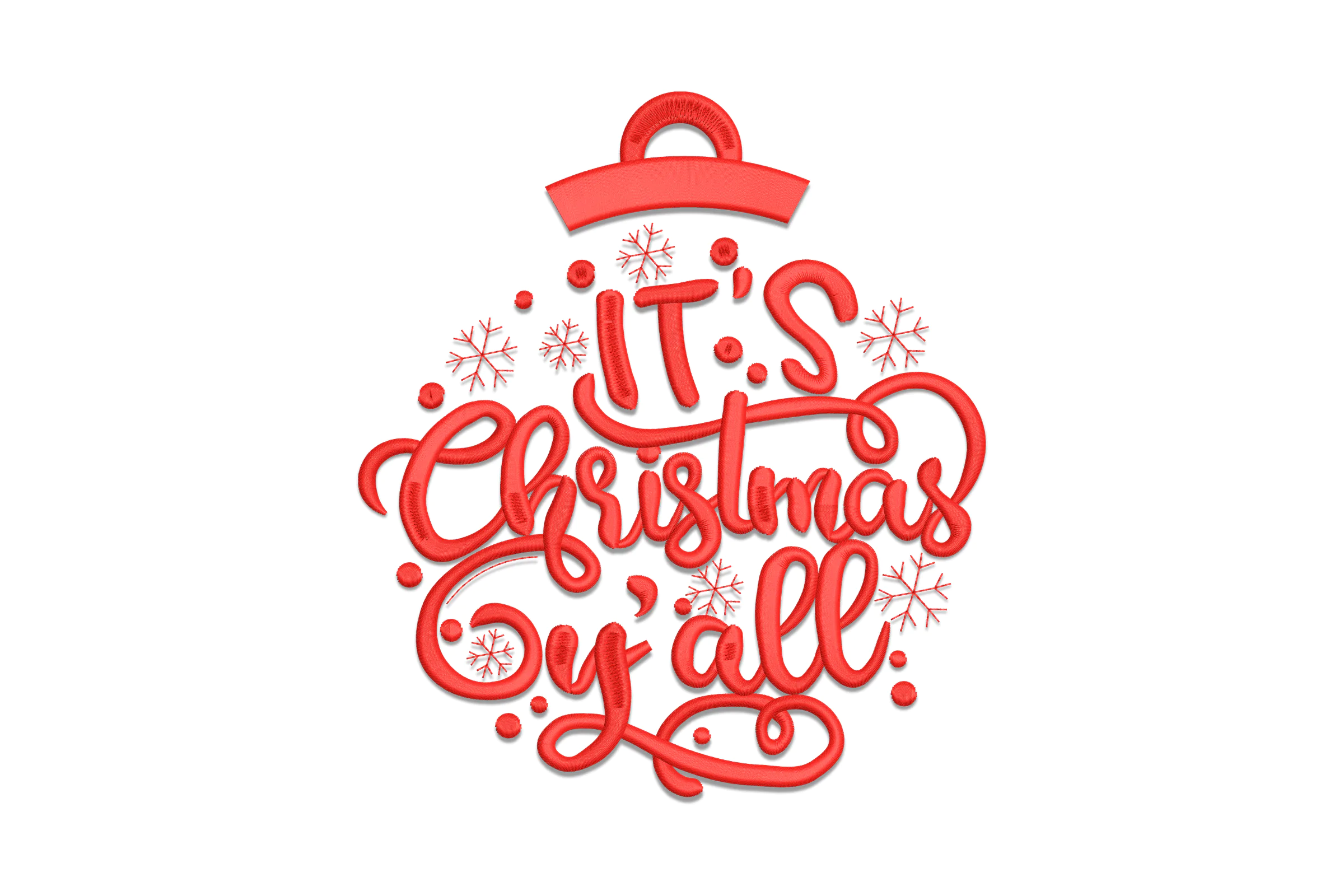 It's Christmas Y'all Embroidery Design