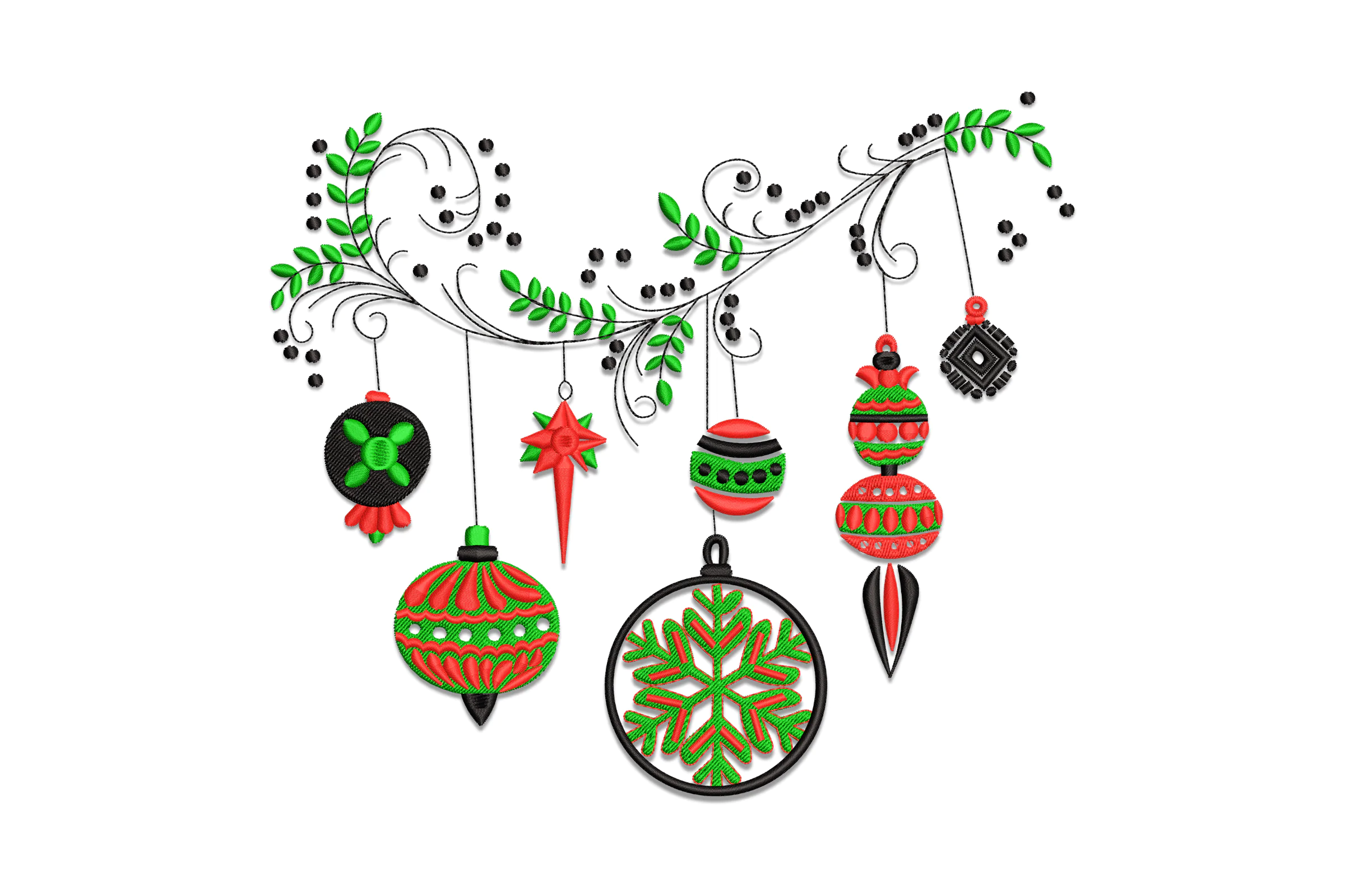 Christmas Ornaments Embroidery Designs