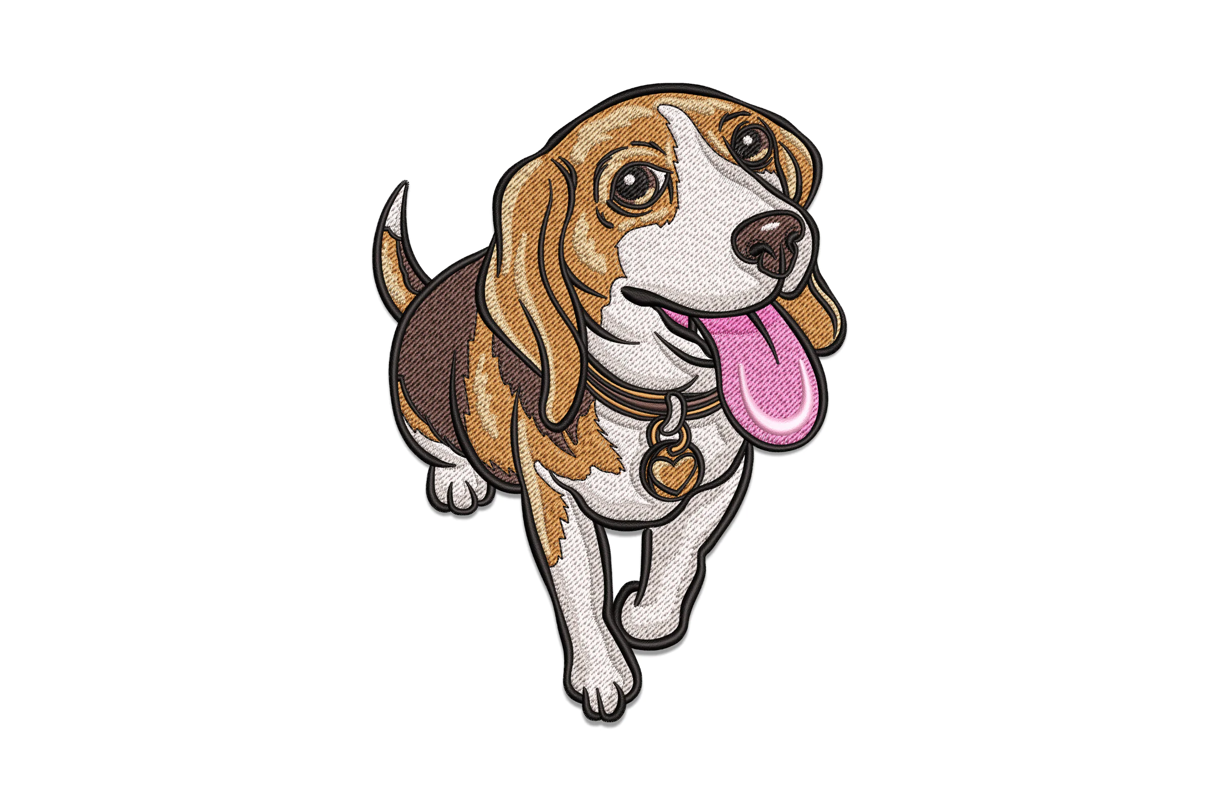 Playful Beagle Dog Embroidery Design
