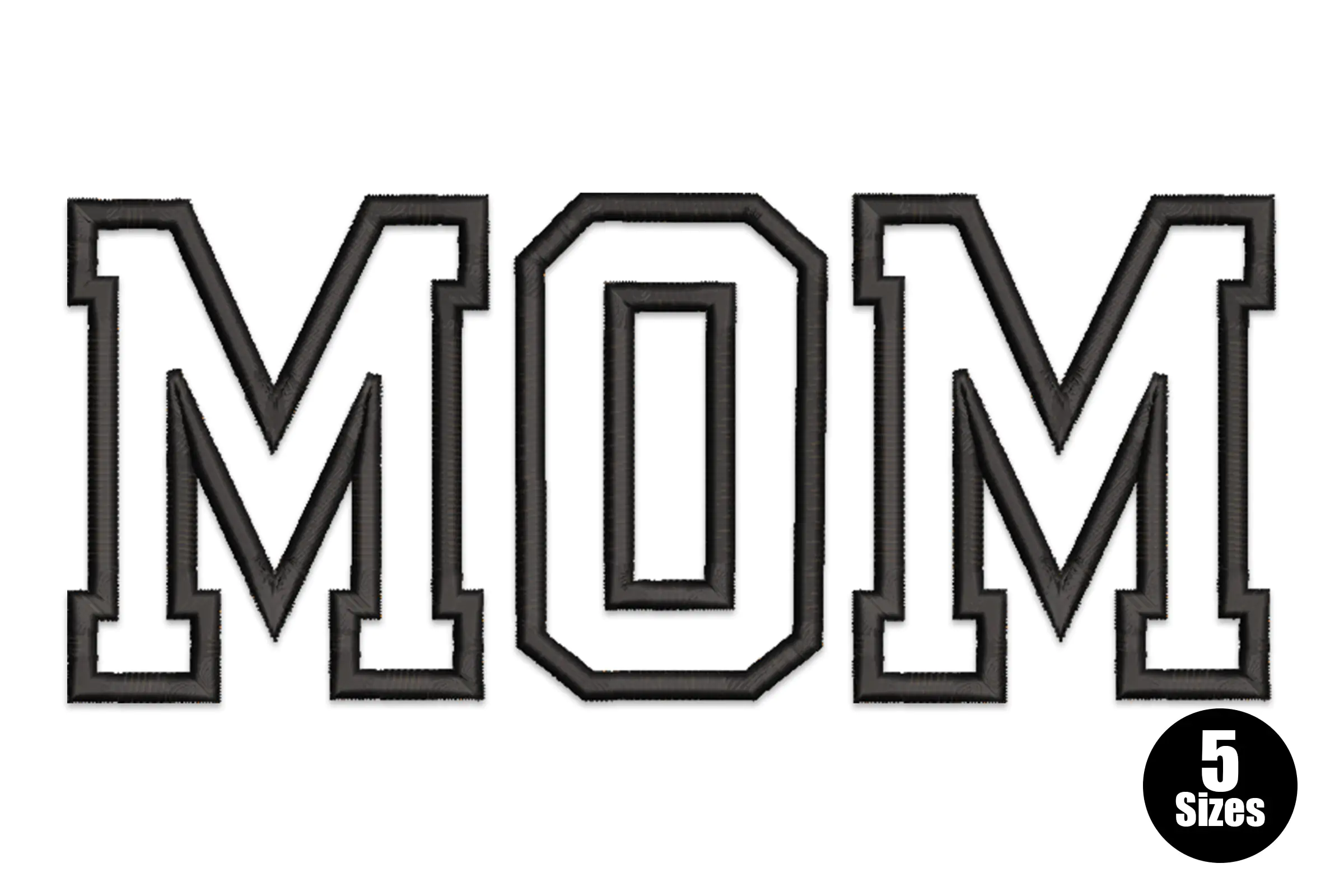 Mom Applique Embroidery Design File
