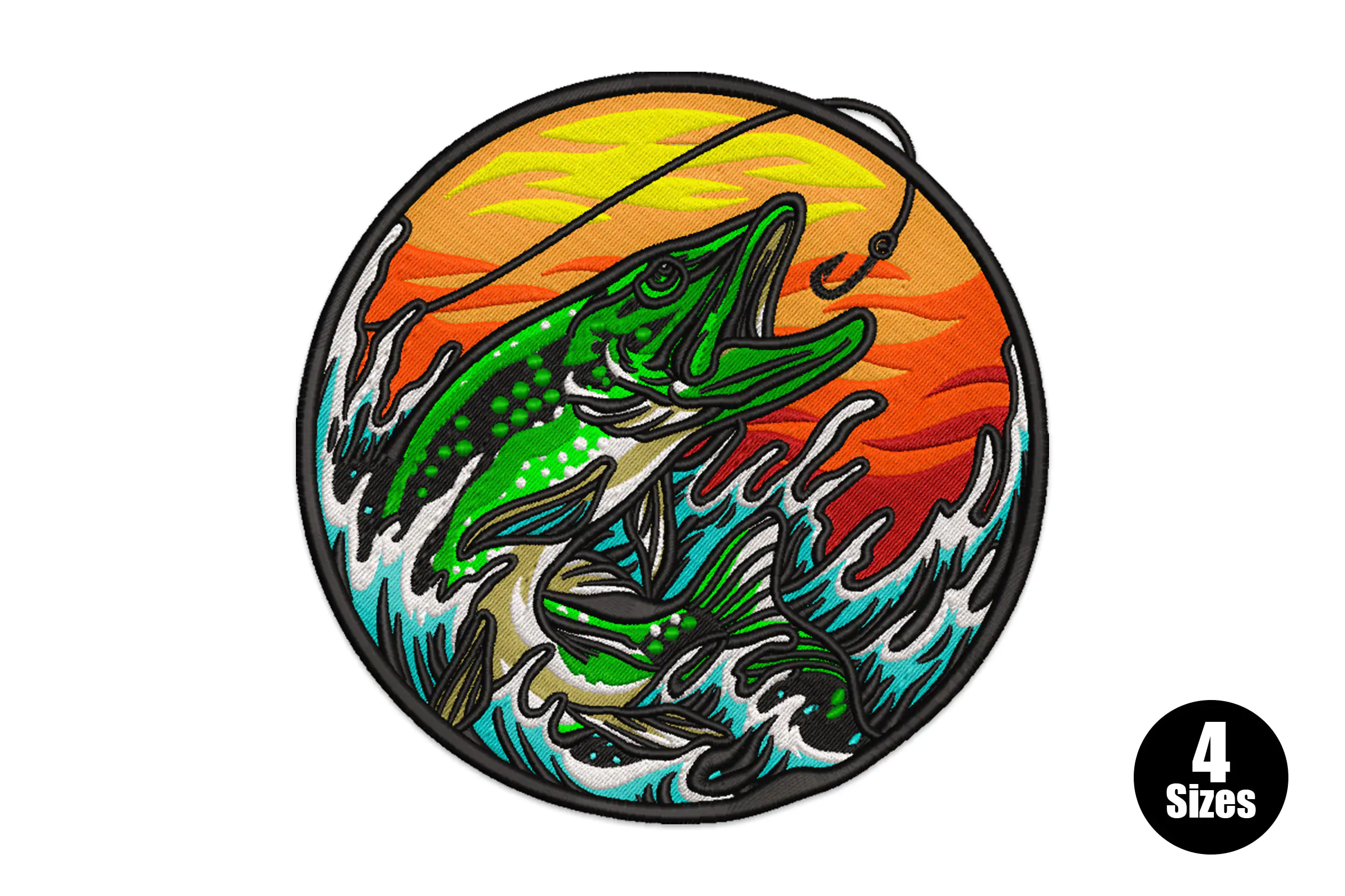 Fishing Embroidery Design File