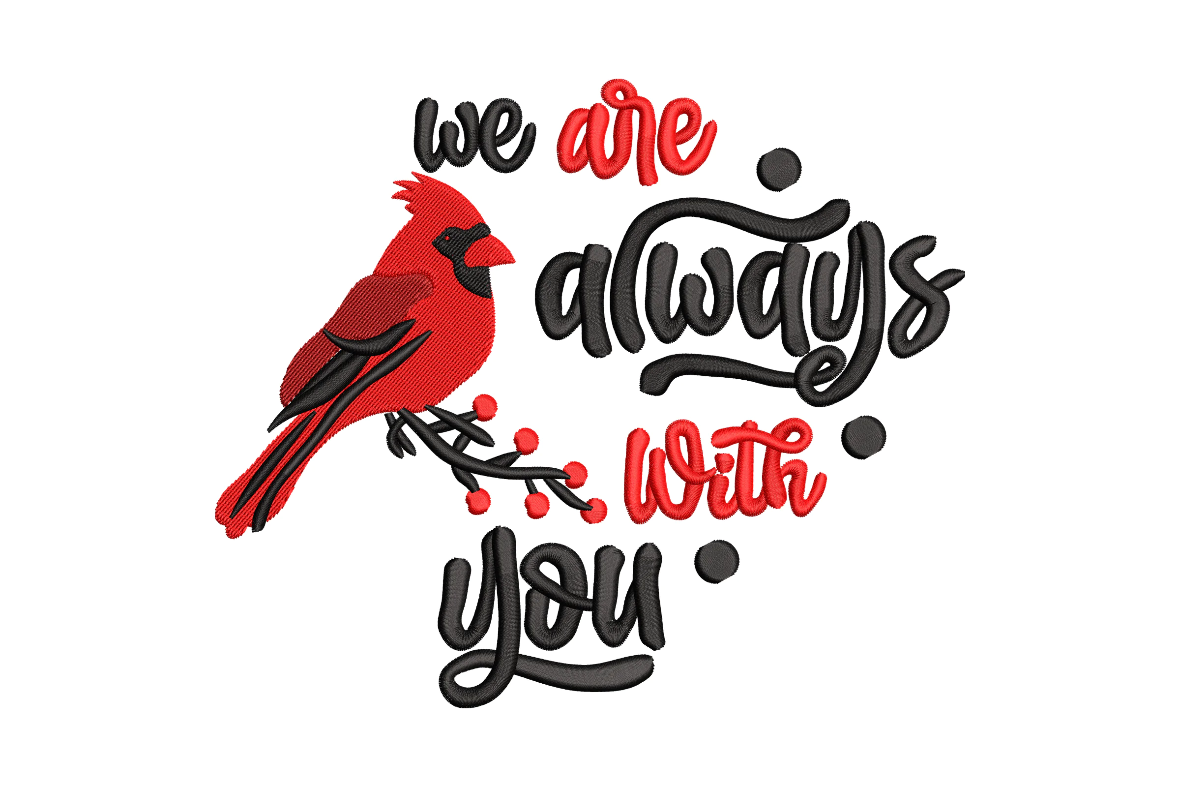 Cardinal Quote Embroidery File