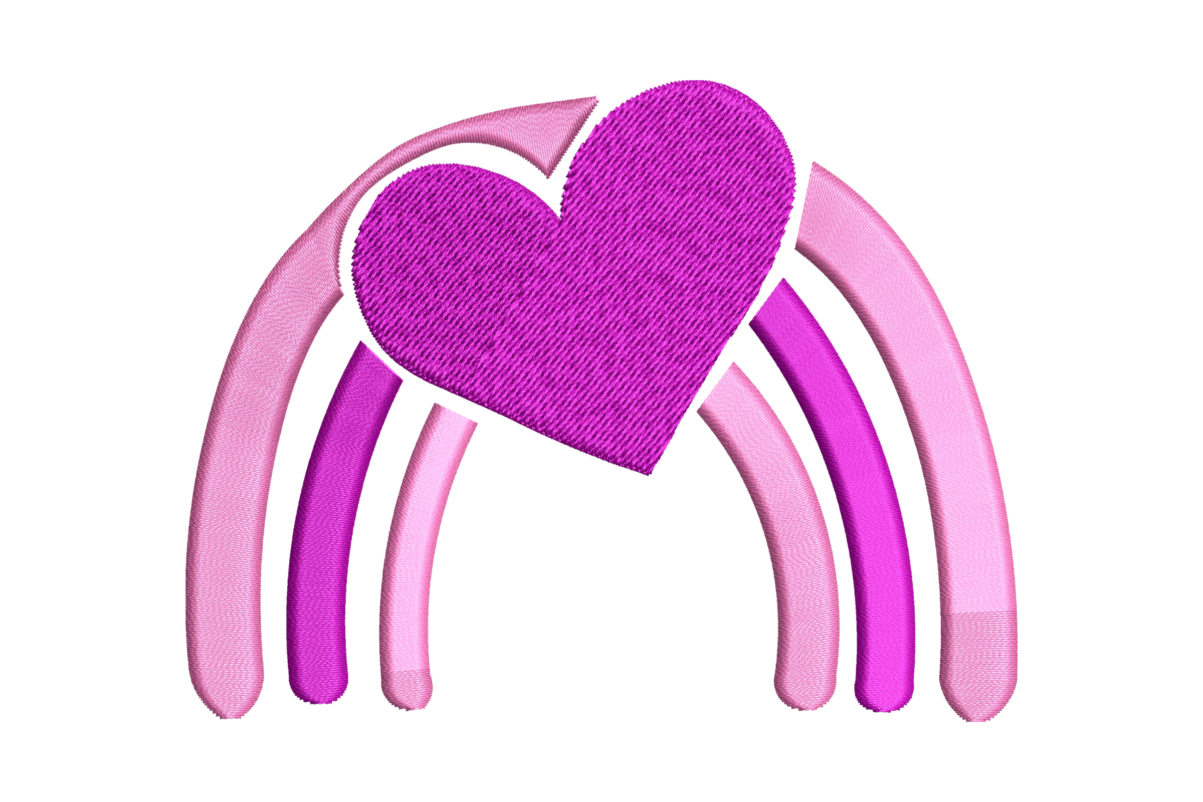 Love Rainbow Embroidery Design