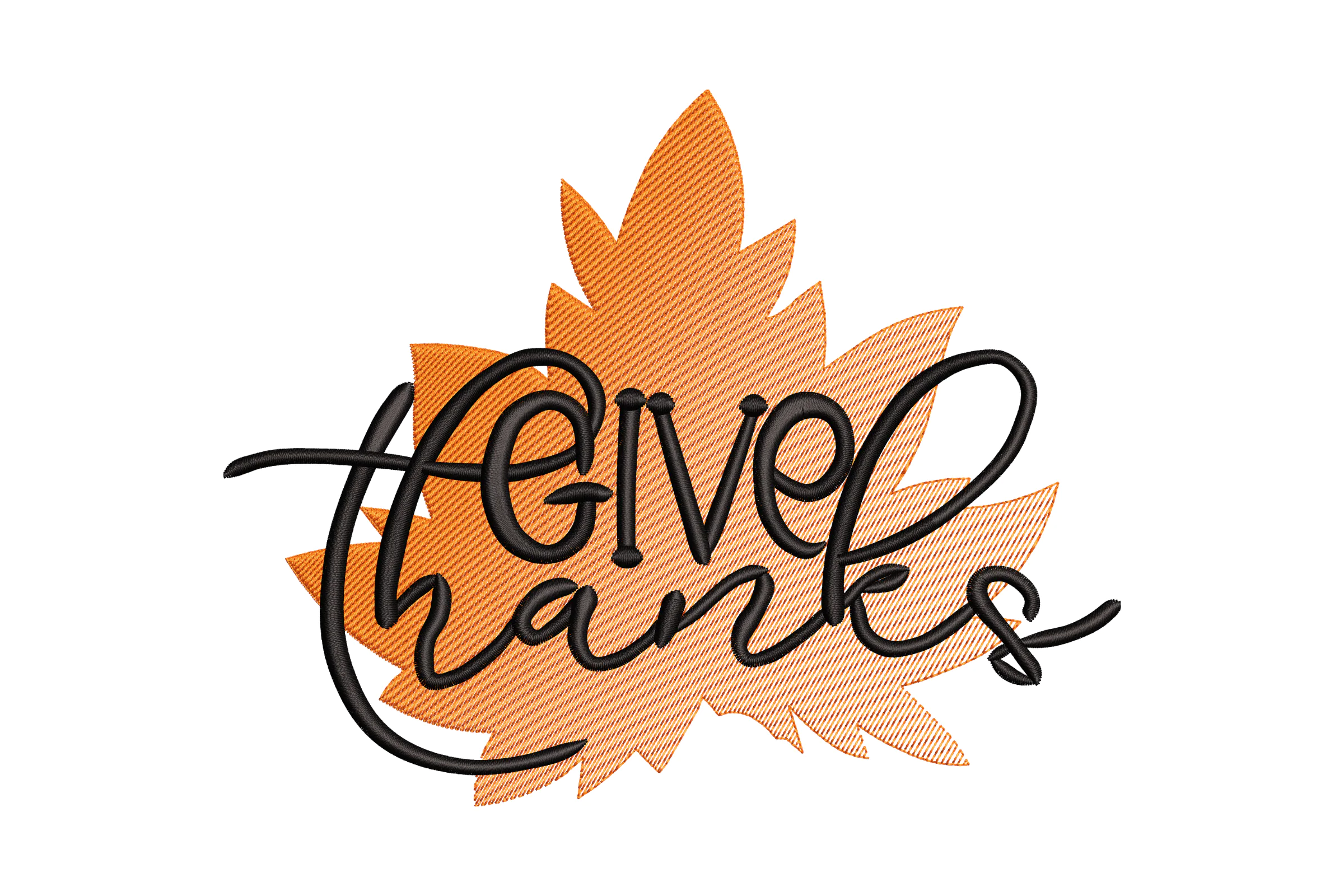 Give Thanks Digital Machine Embroidery Design