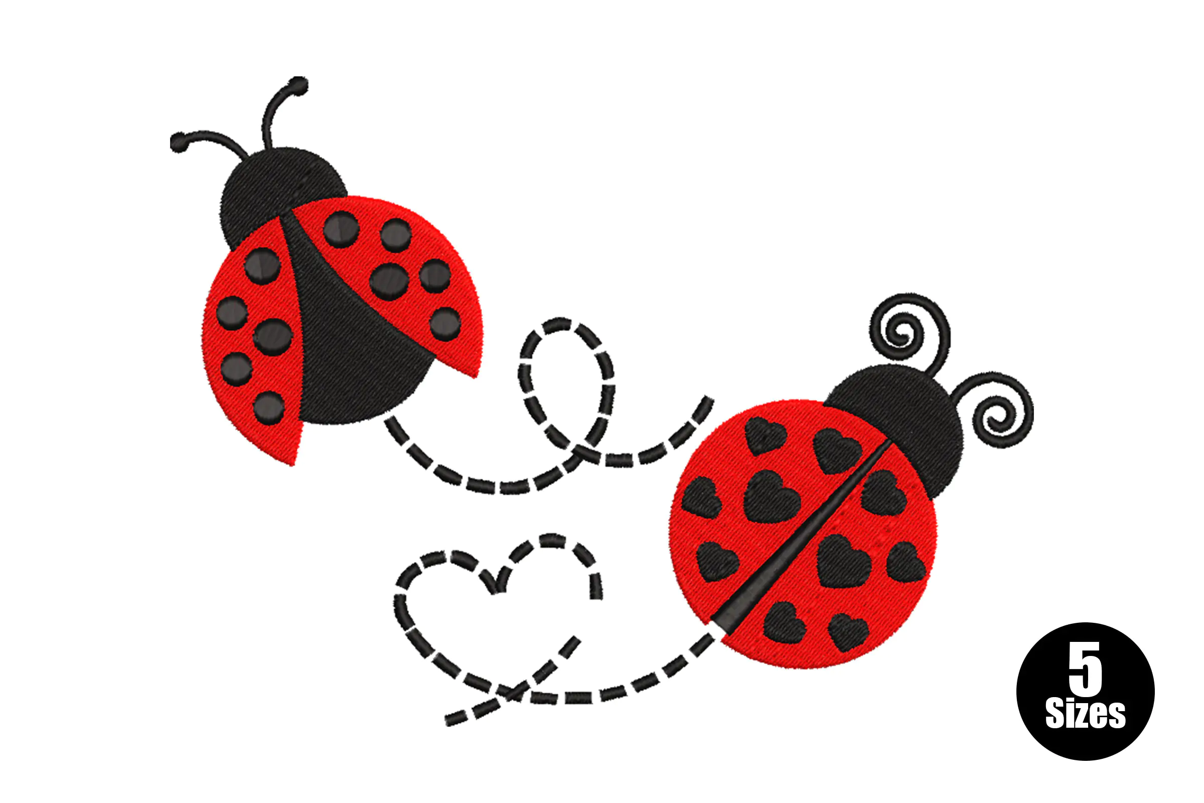 Mini Ladybug Embroidery Design