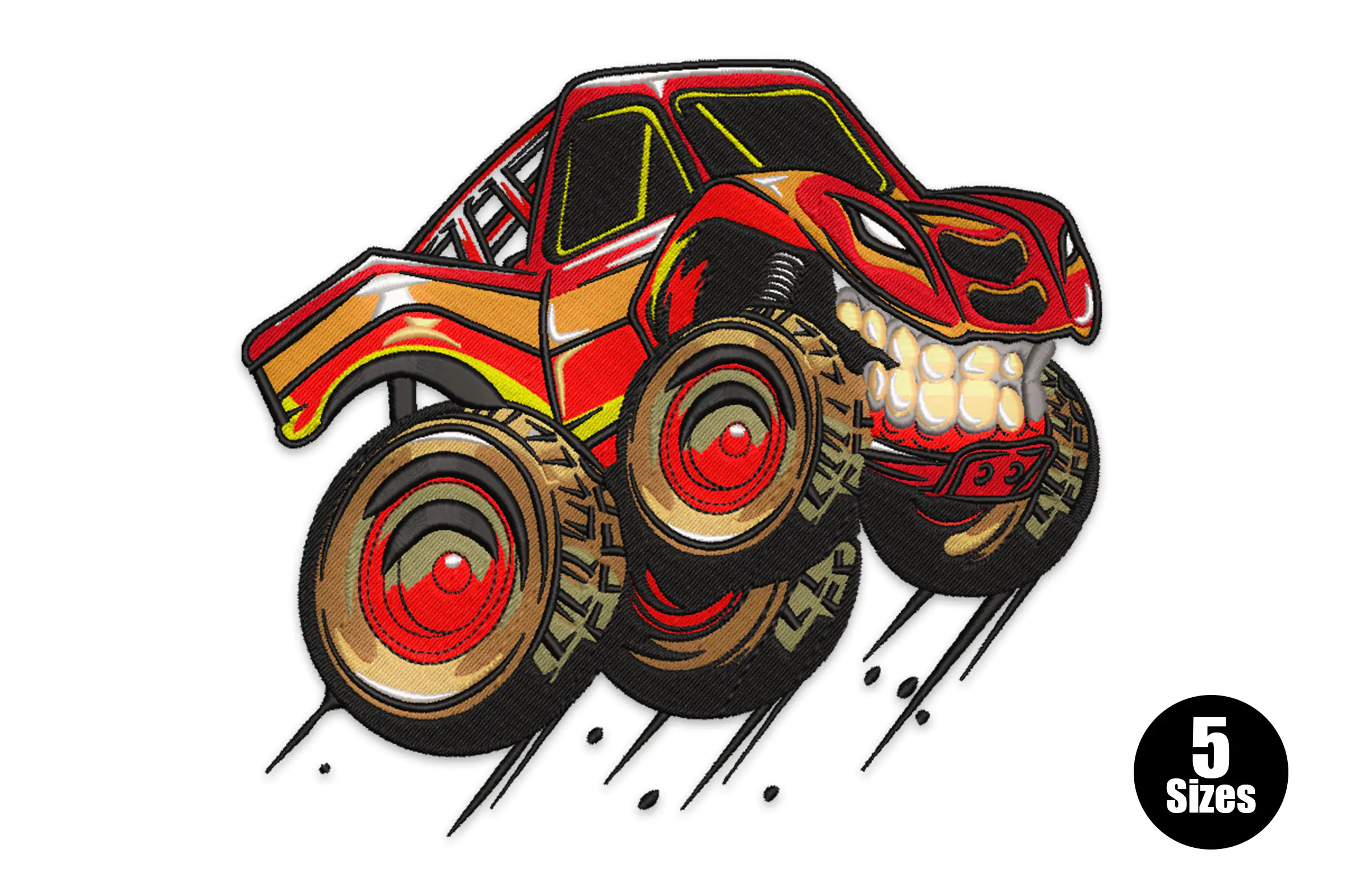 Monster Car - Machine Embroidery Design