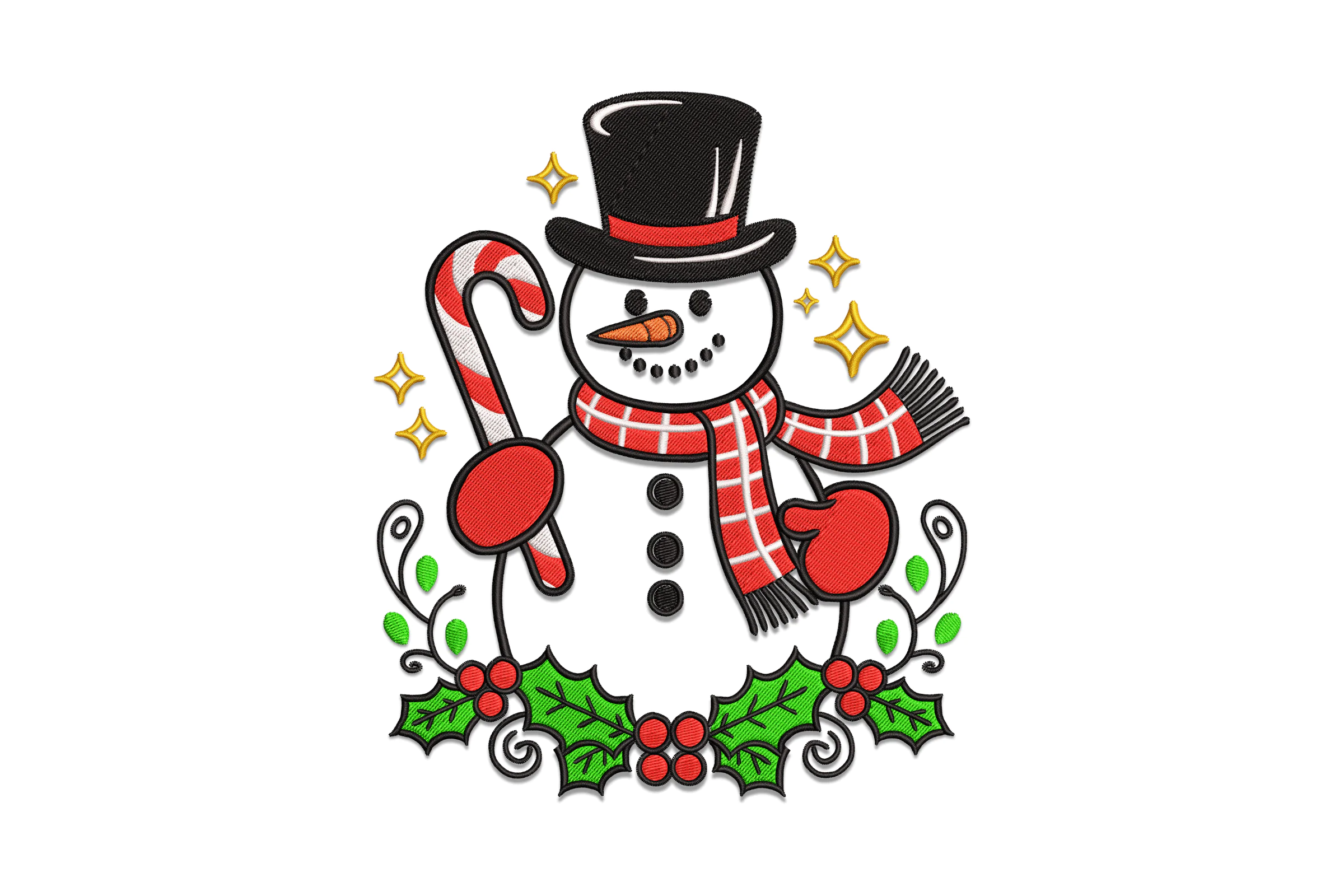 Christmas Snowman Digital Embroidery Pattern