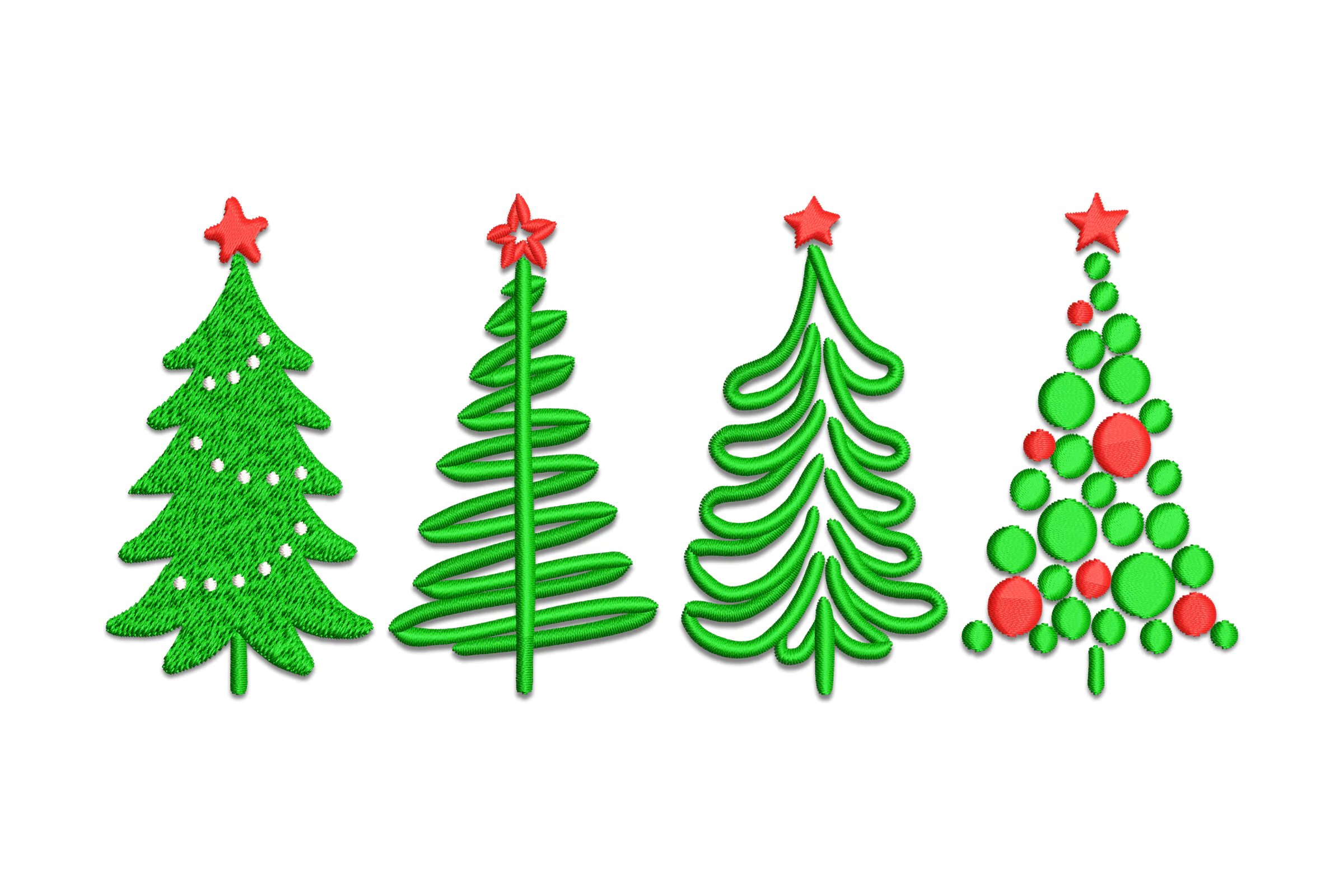 Christmas Trees Machine Embroidery